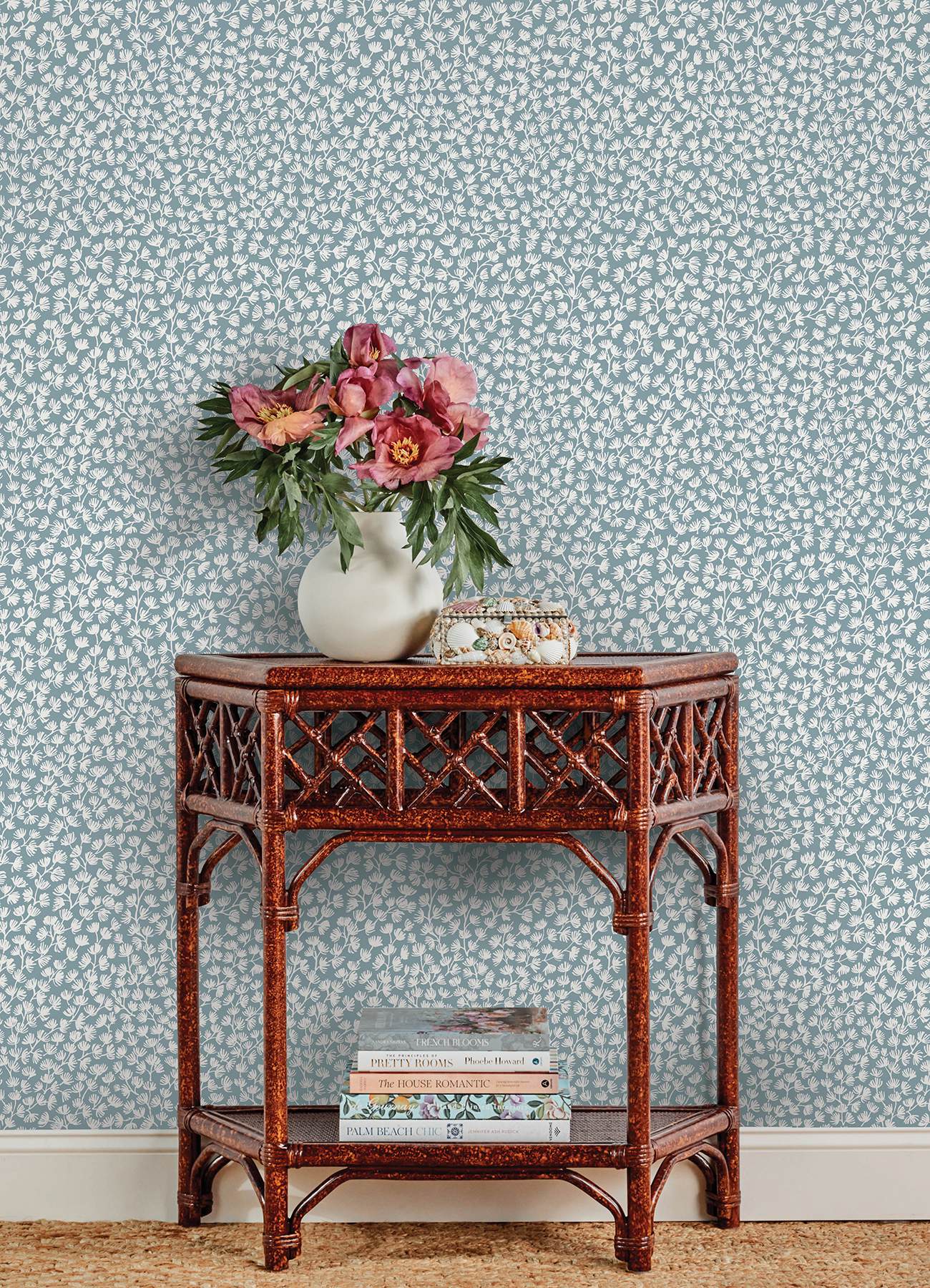 Sea Fern Slate Blue Peel & Stick Wallpaper