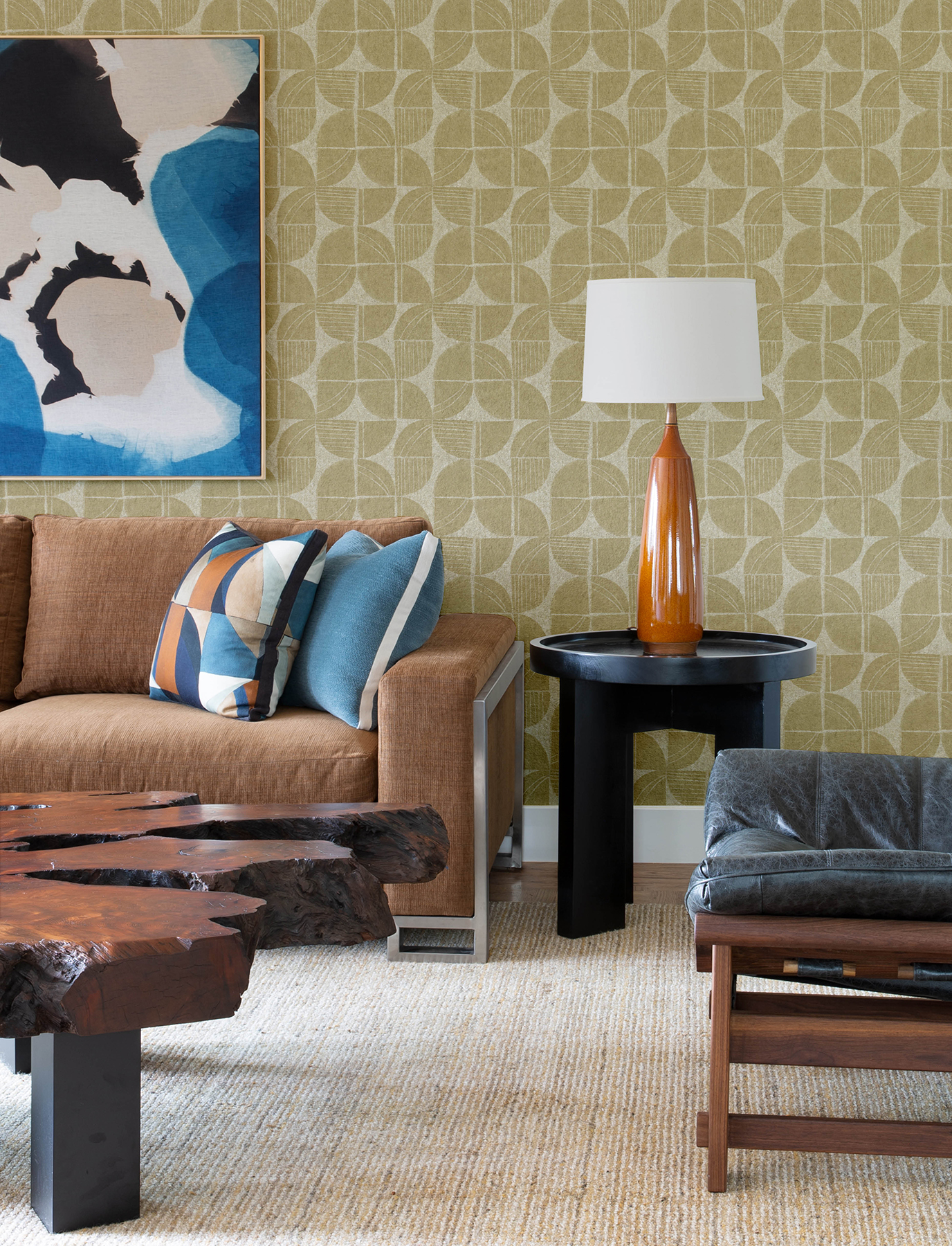 Baxter Honey Semicircle Mosaic Wallpaper