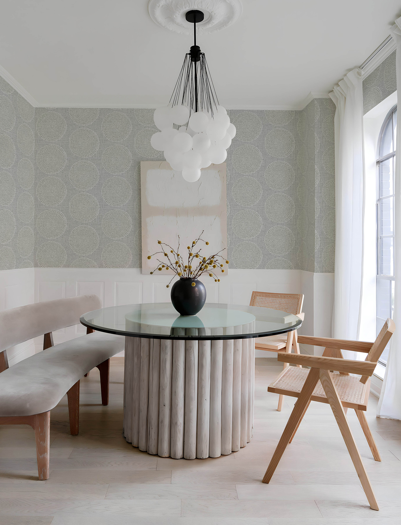 Salma Grey Medallion Wallpaper
