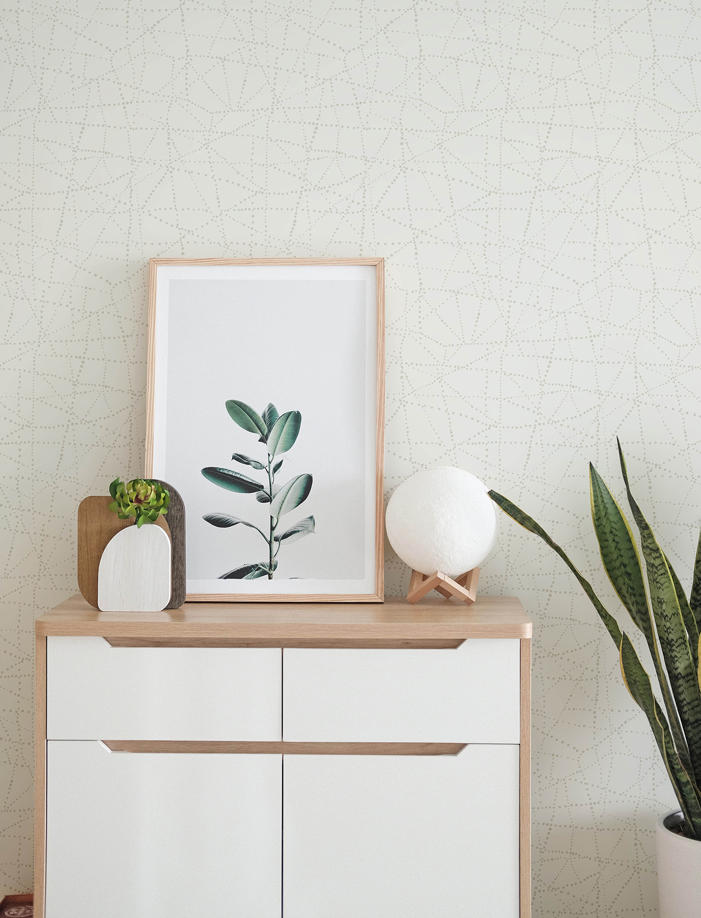 Alcott Ivory Dotted Wallpaper