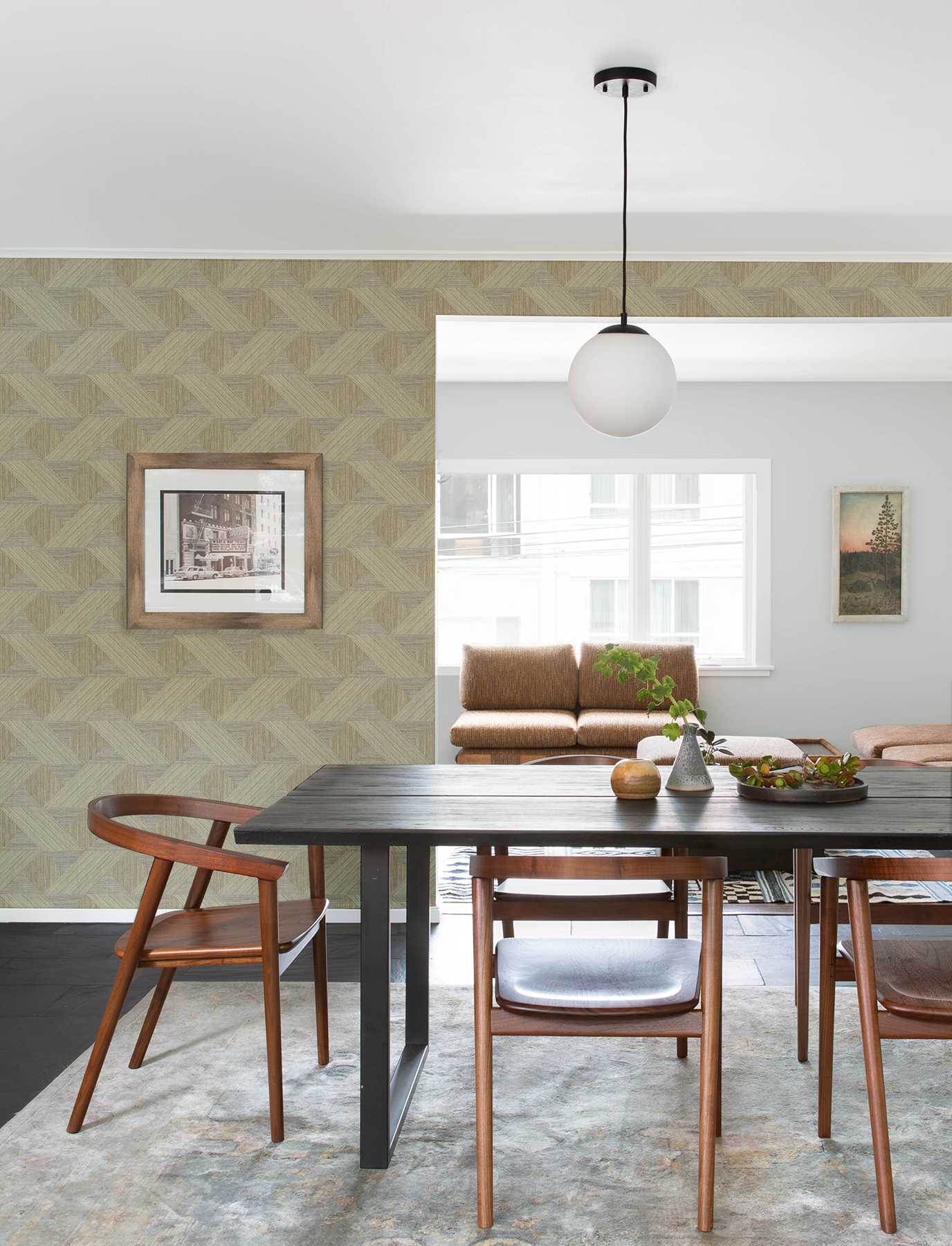 Presley Coffee Tessellation Wallpaper