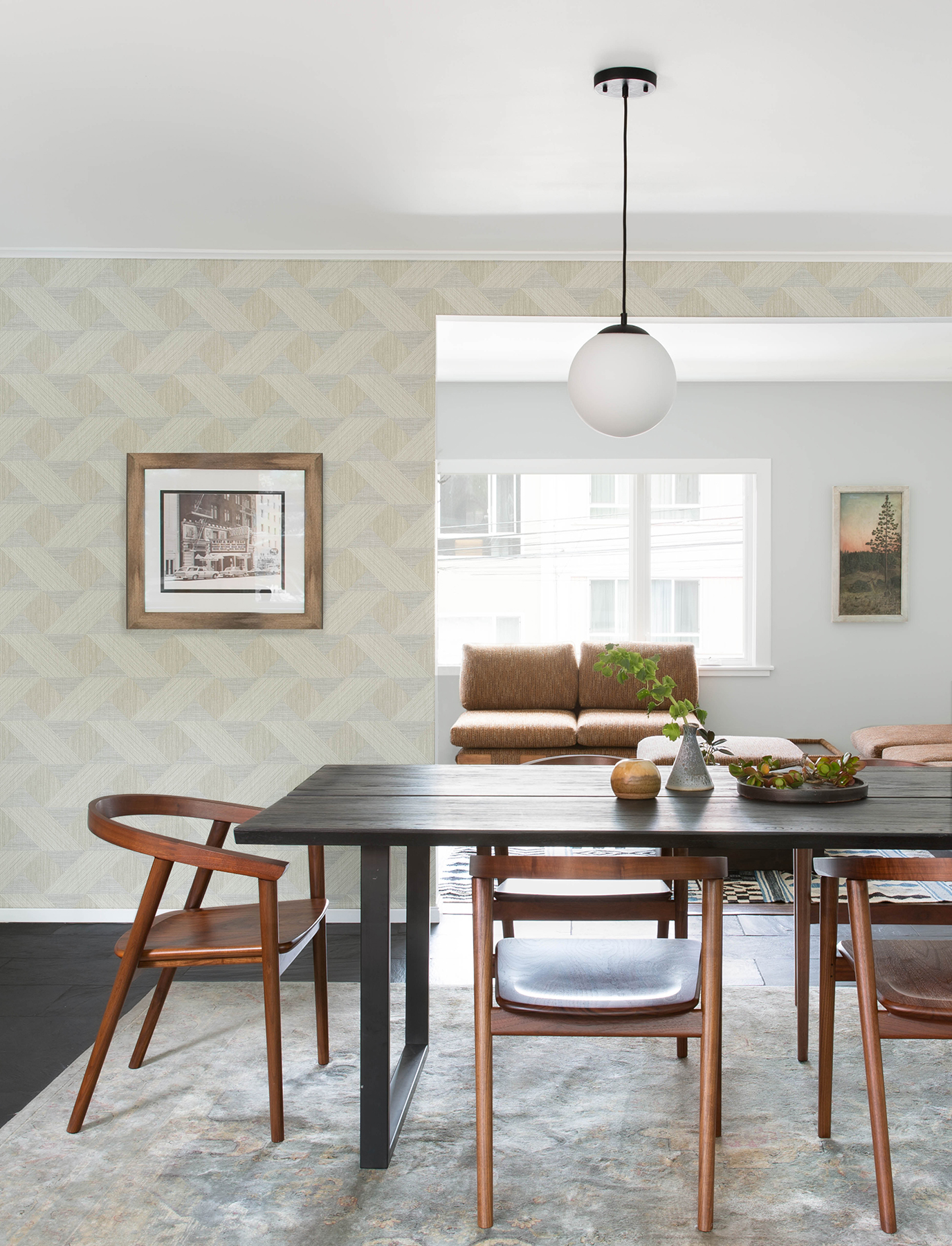 Presley Grey Tessellation Wallpaper