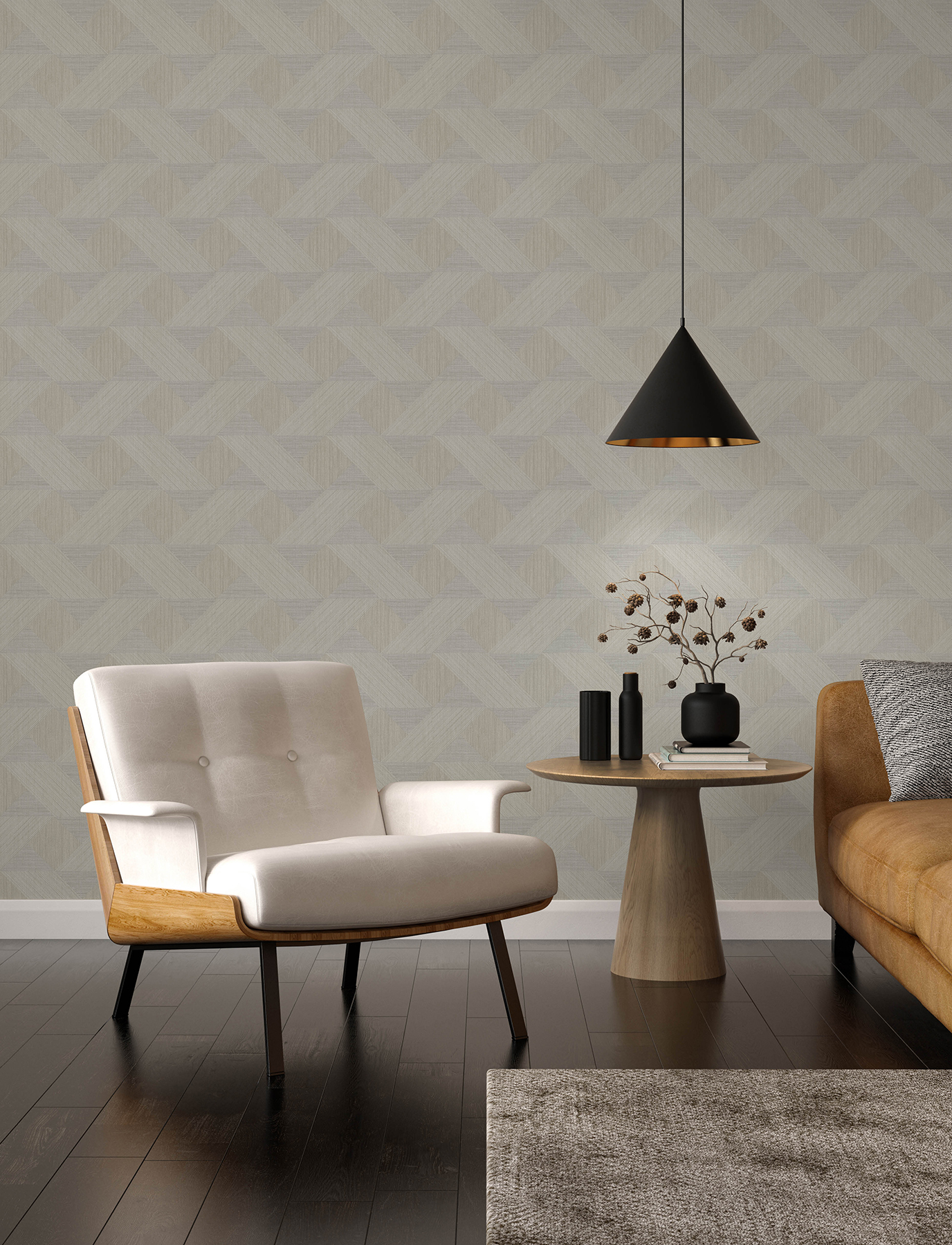 Presley Grey Tessellation Wallpaper