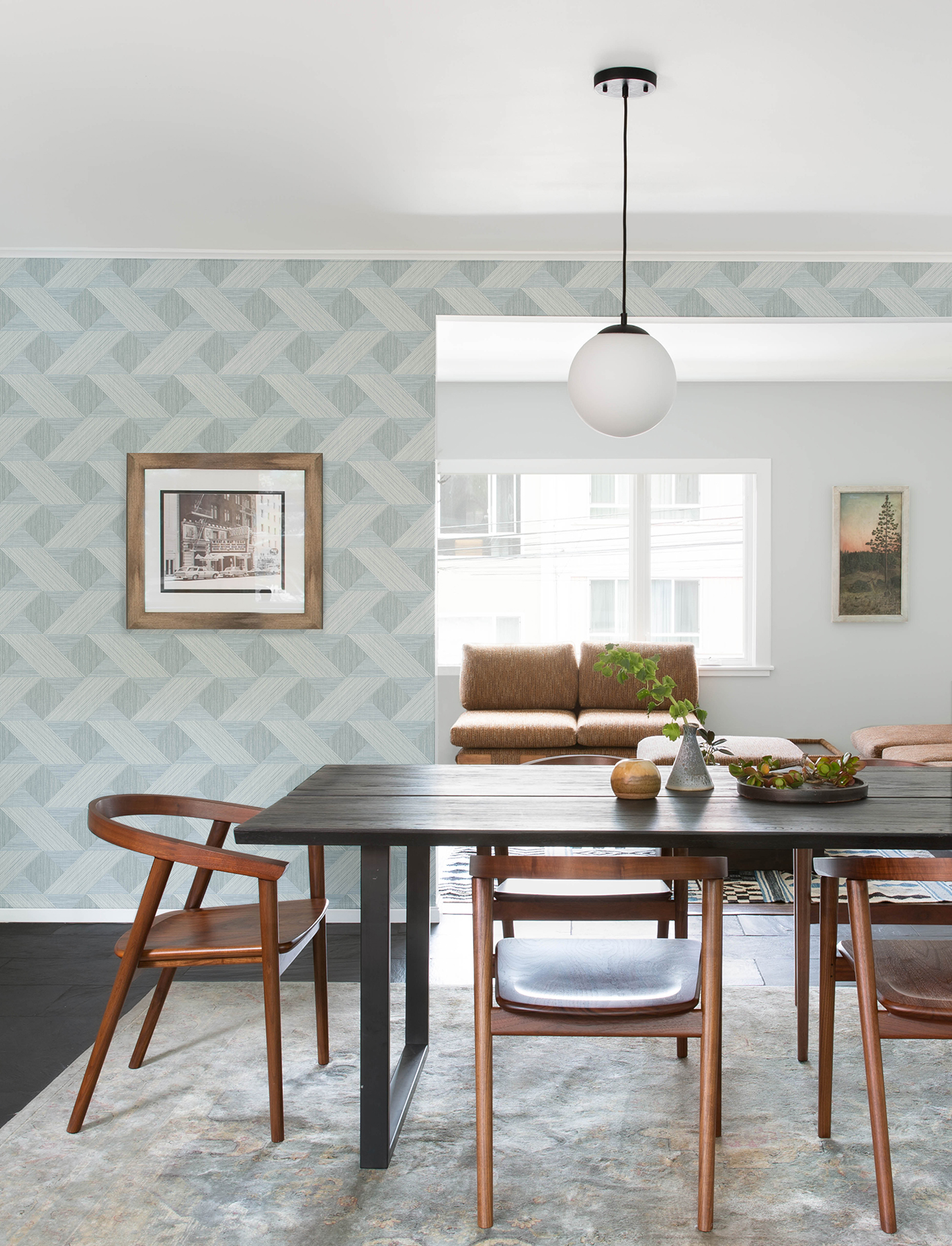 Presley Light Blue Tessellation Wallpaper