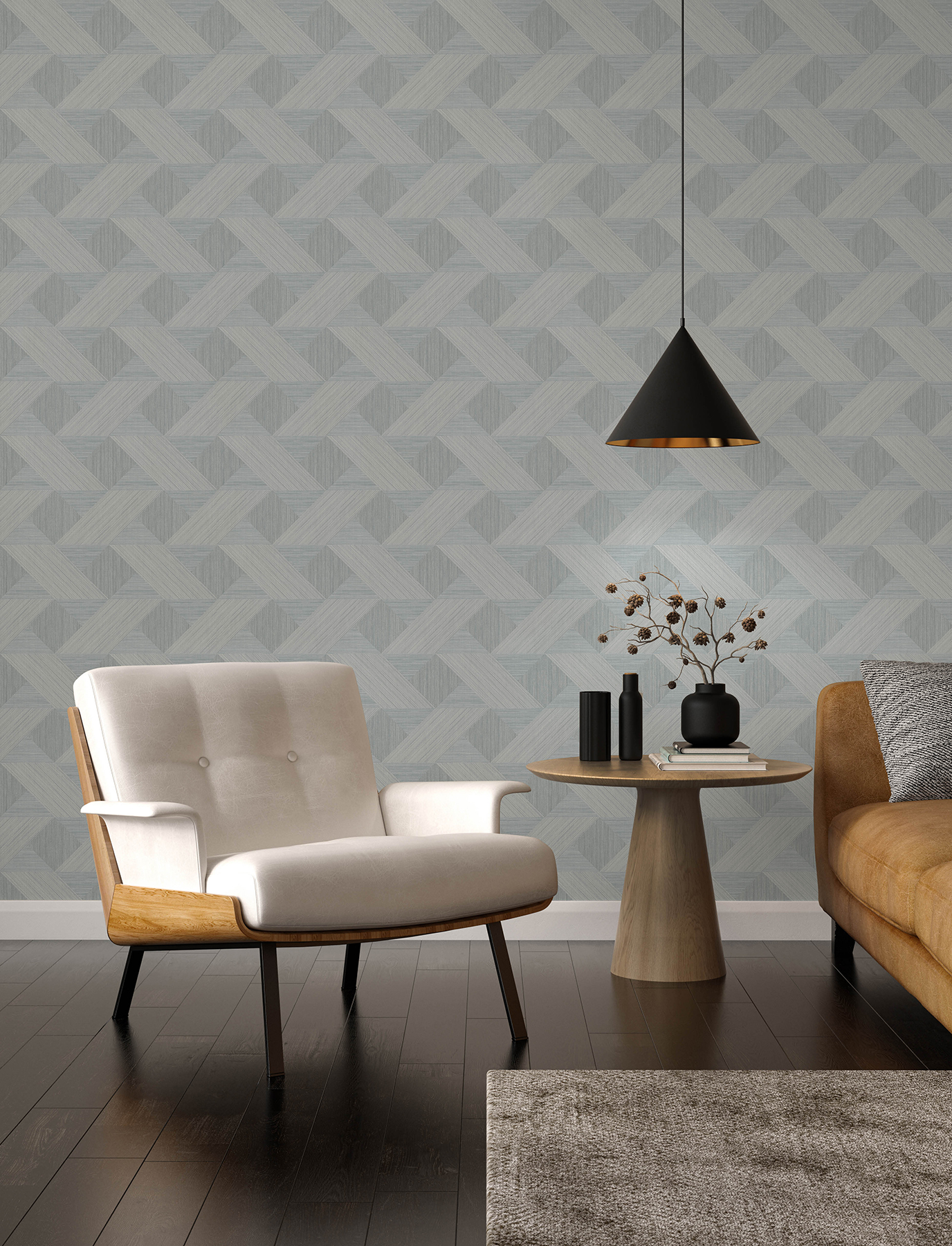 Presley Light Blue Tessellation Wallpaper
