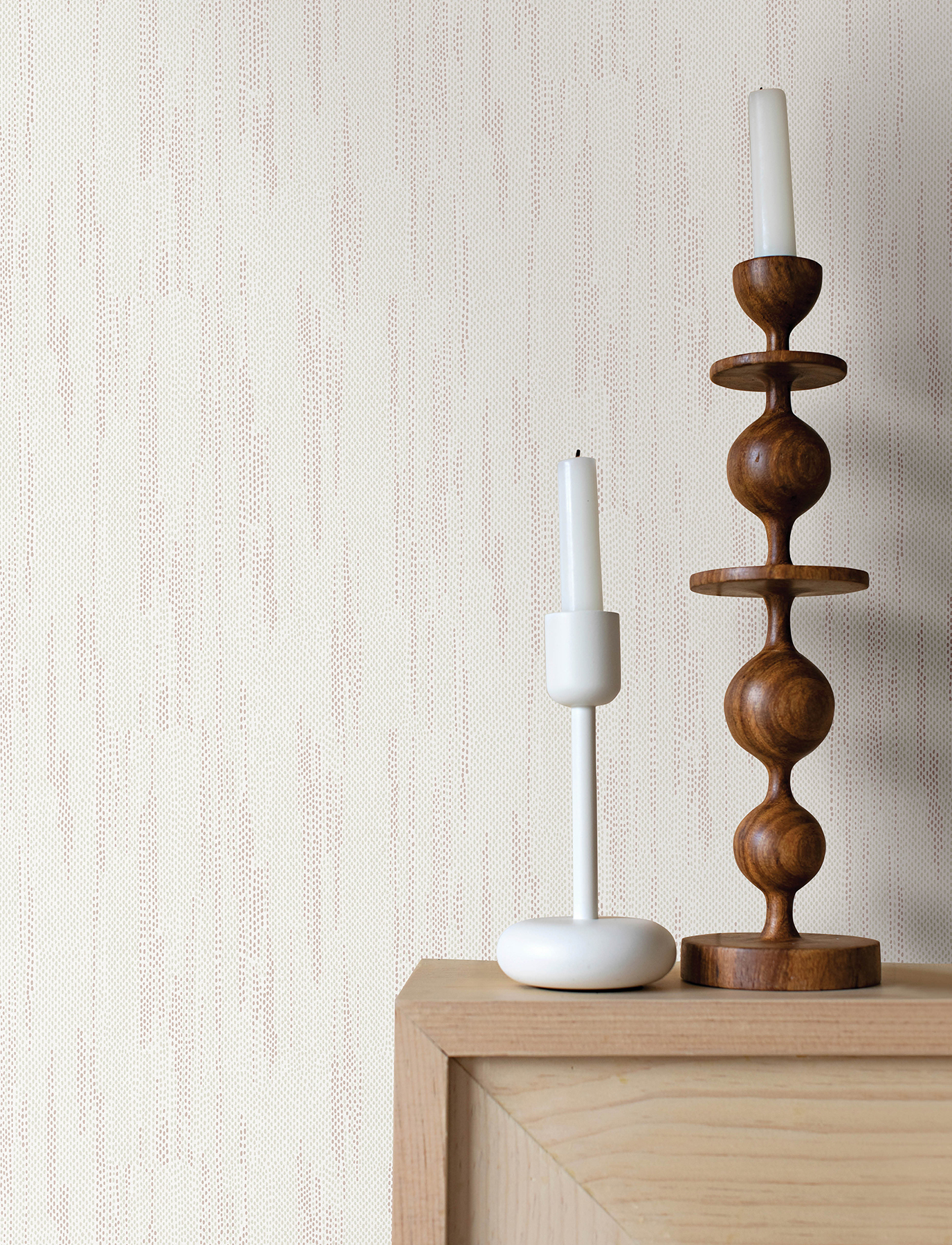 Baris Rose Gold Stipple Stripe Wallpaper
