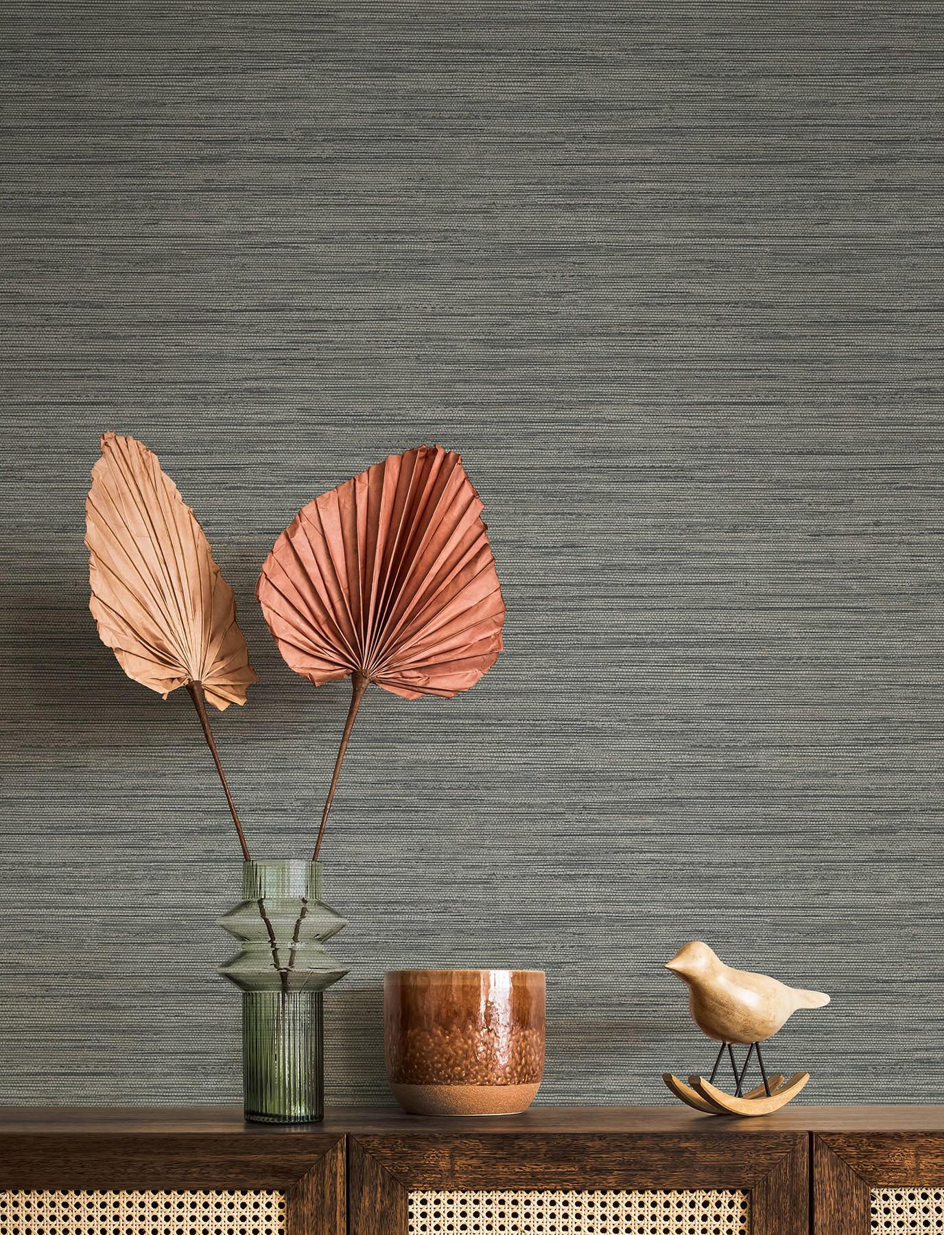 Sheehan Stone Faux Grasscloth Wallpaper