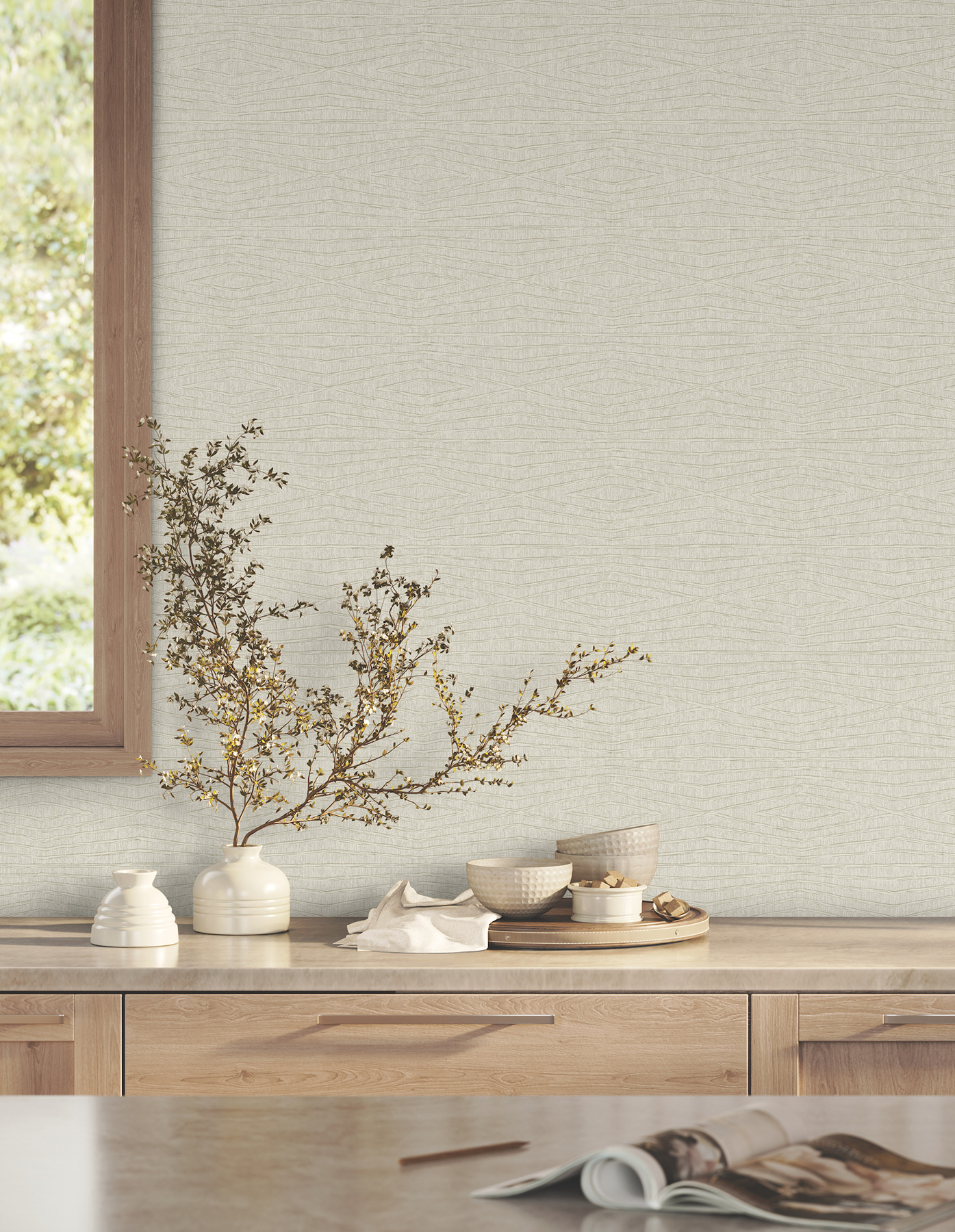 Daystone Taupe Wallpaper