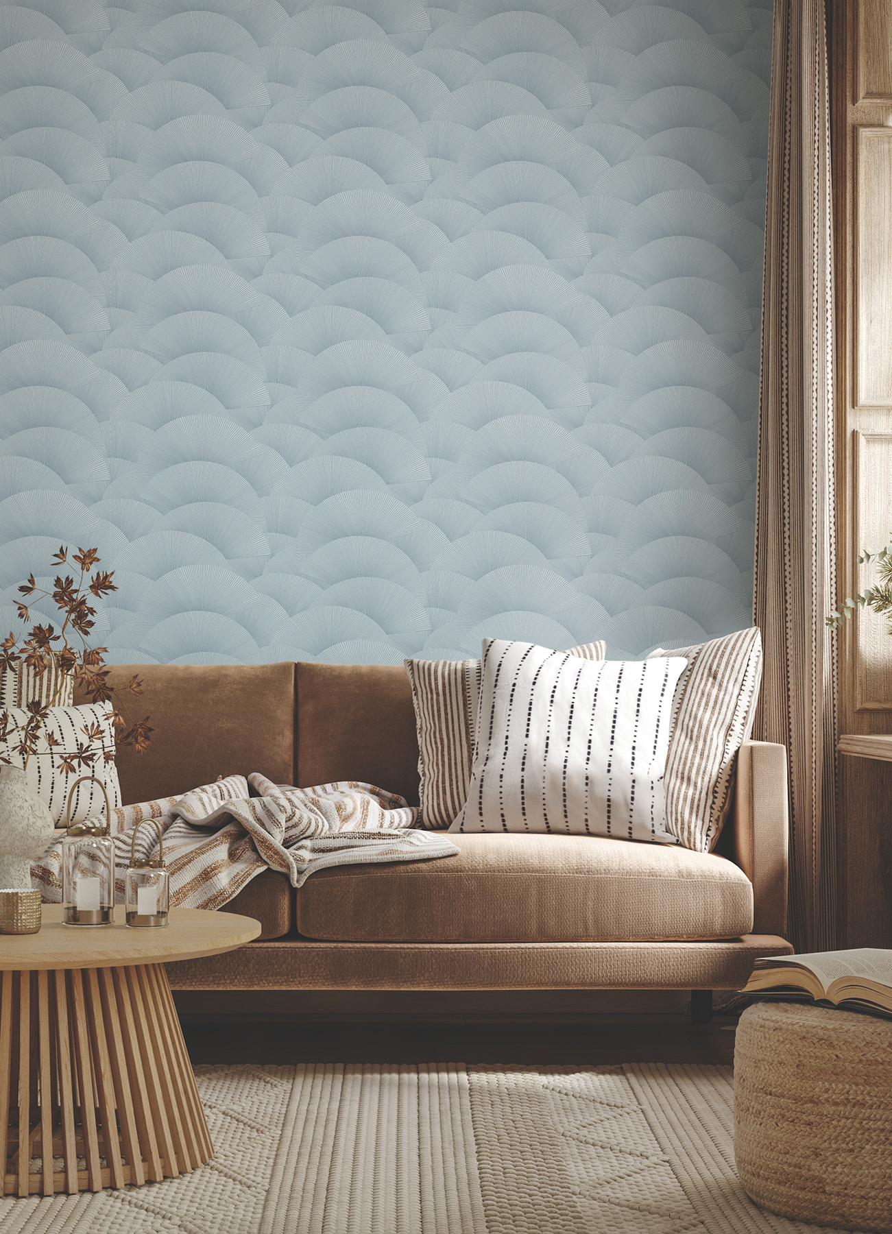 Morning Shell Blue Wallpaper