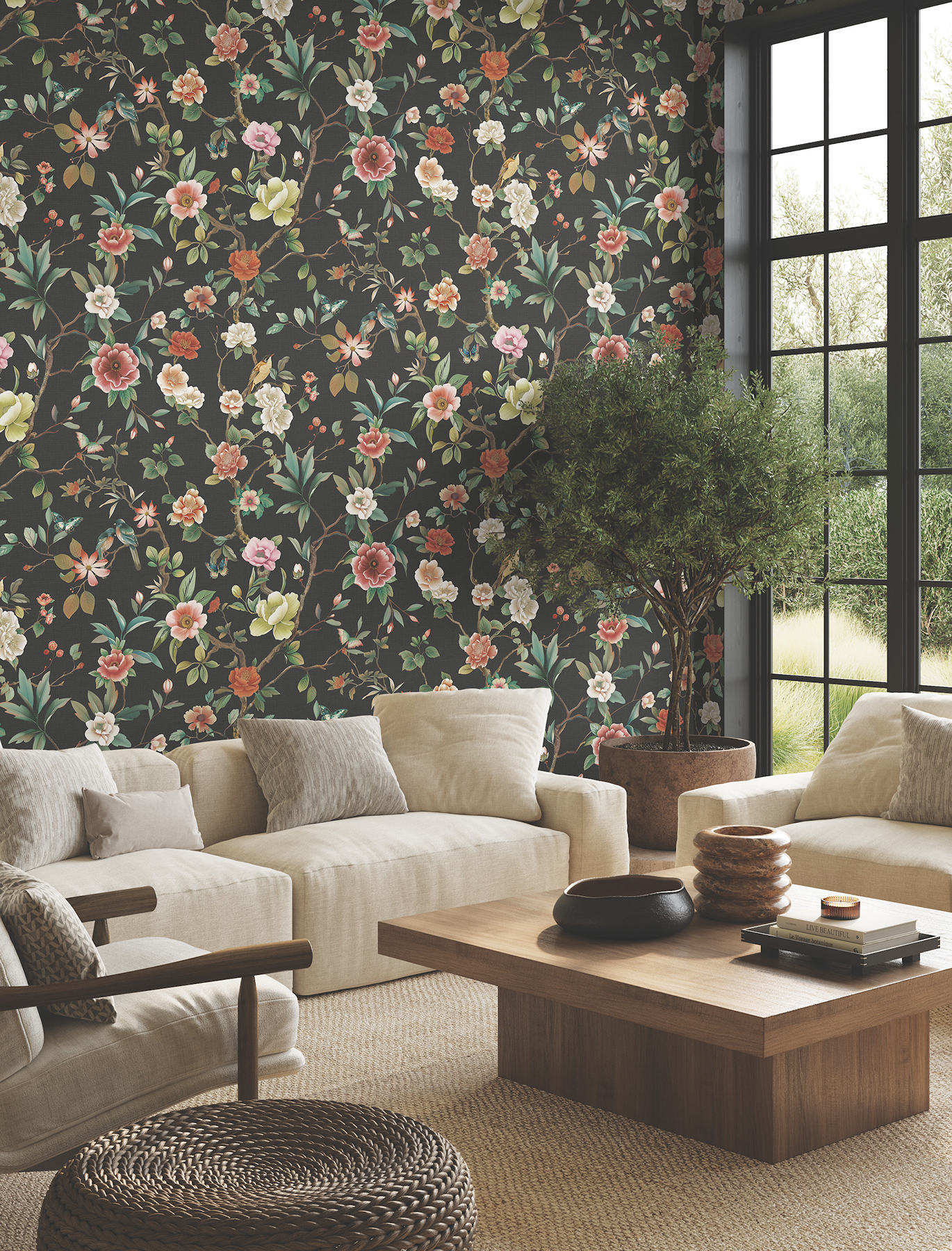 Kimora's Garden Black Wallpaper