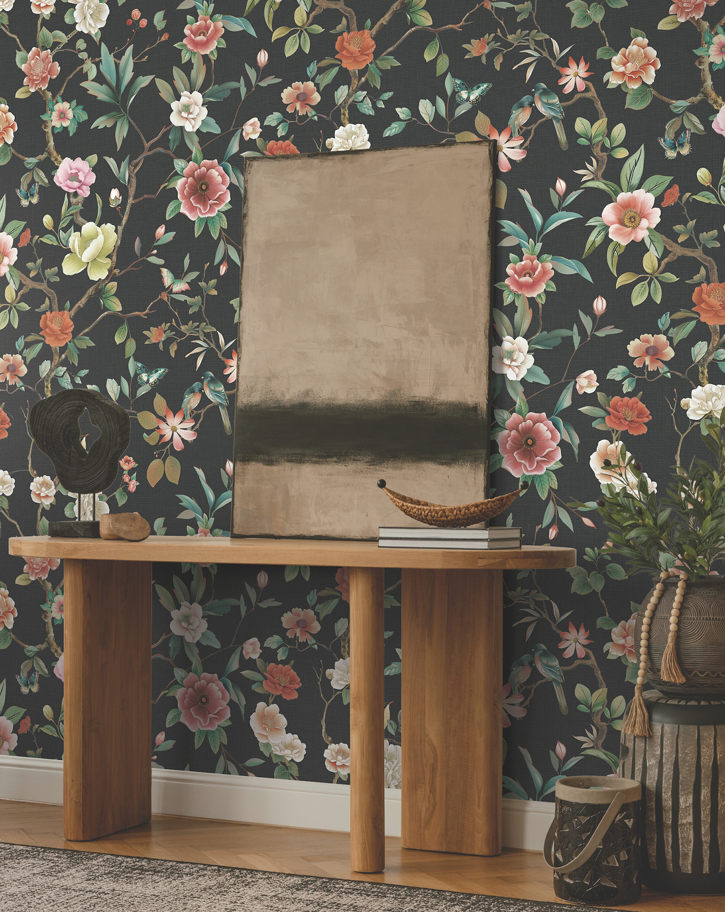 Kimora's Garden Black Wallpaper