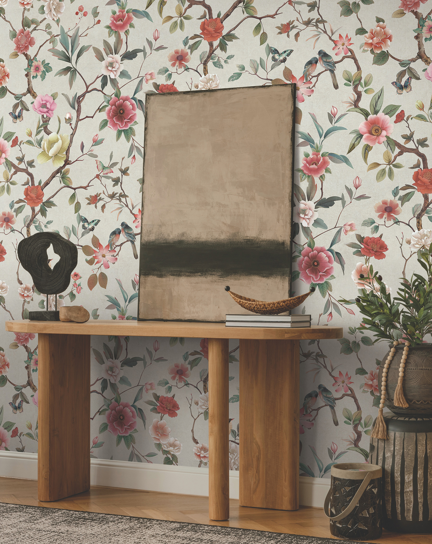 Kimora's Garden Ivory Wallpaper