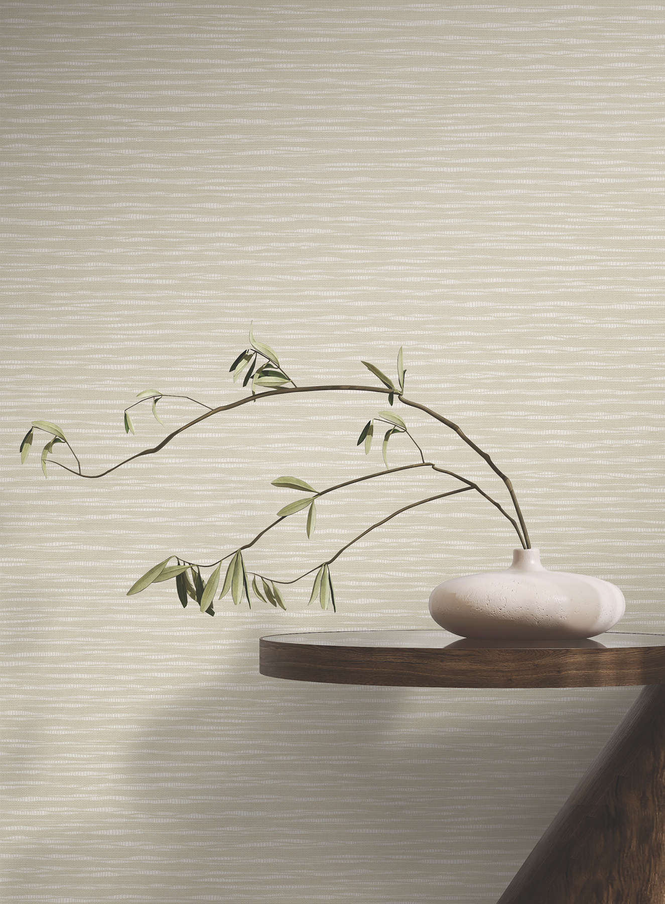 Lotus Weave Beige Wallpaper
