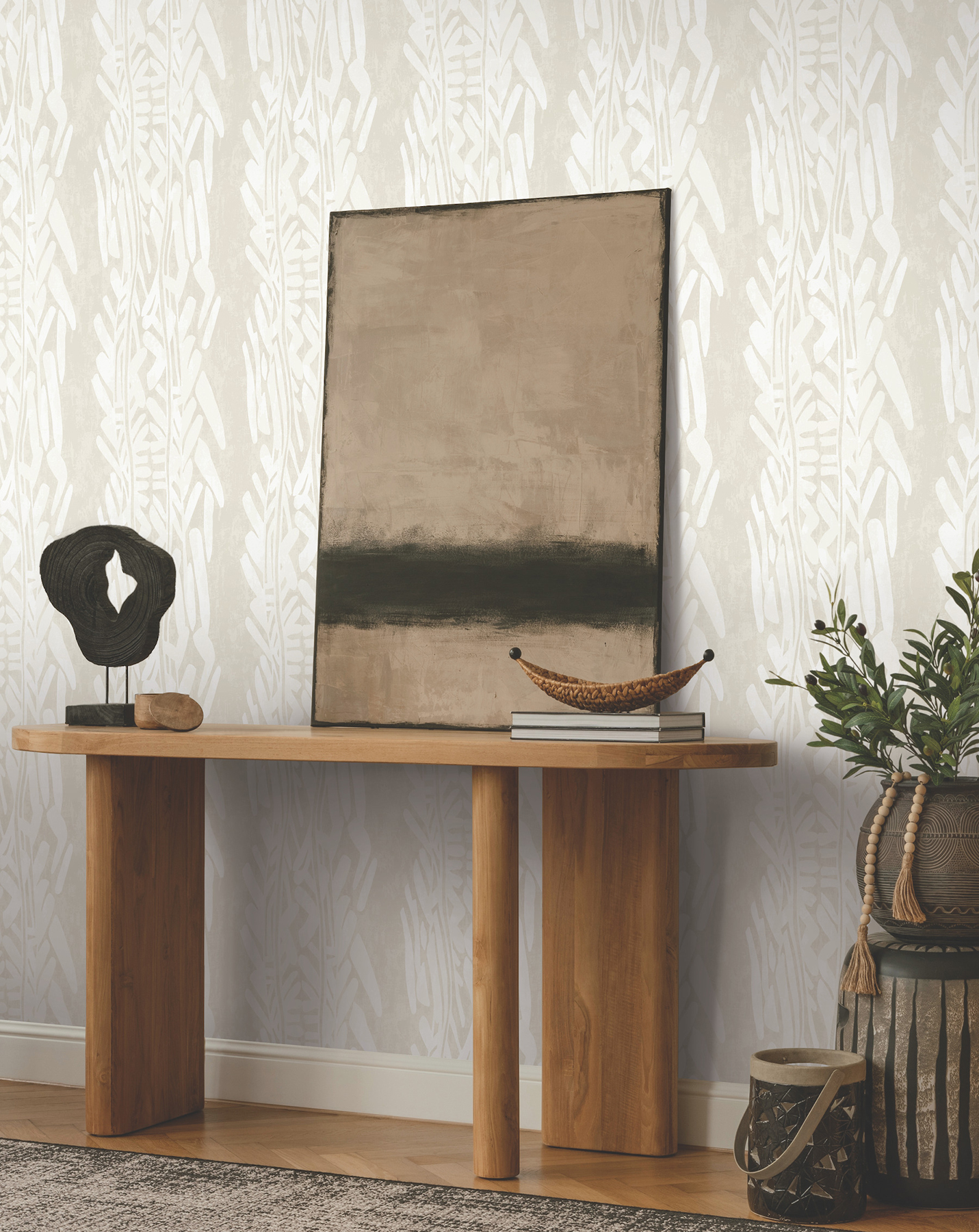 Timira Beige Wallpaper