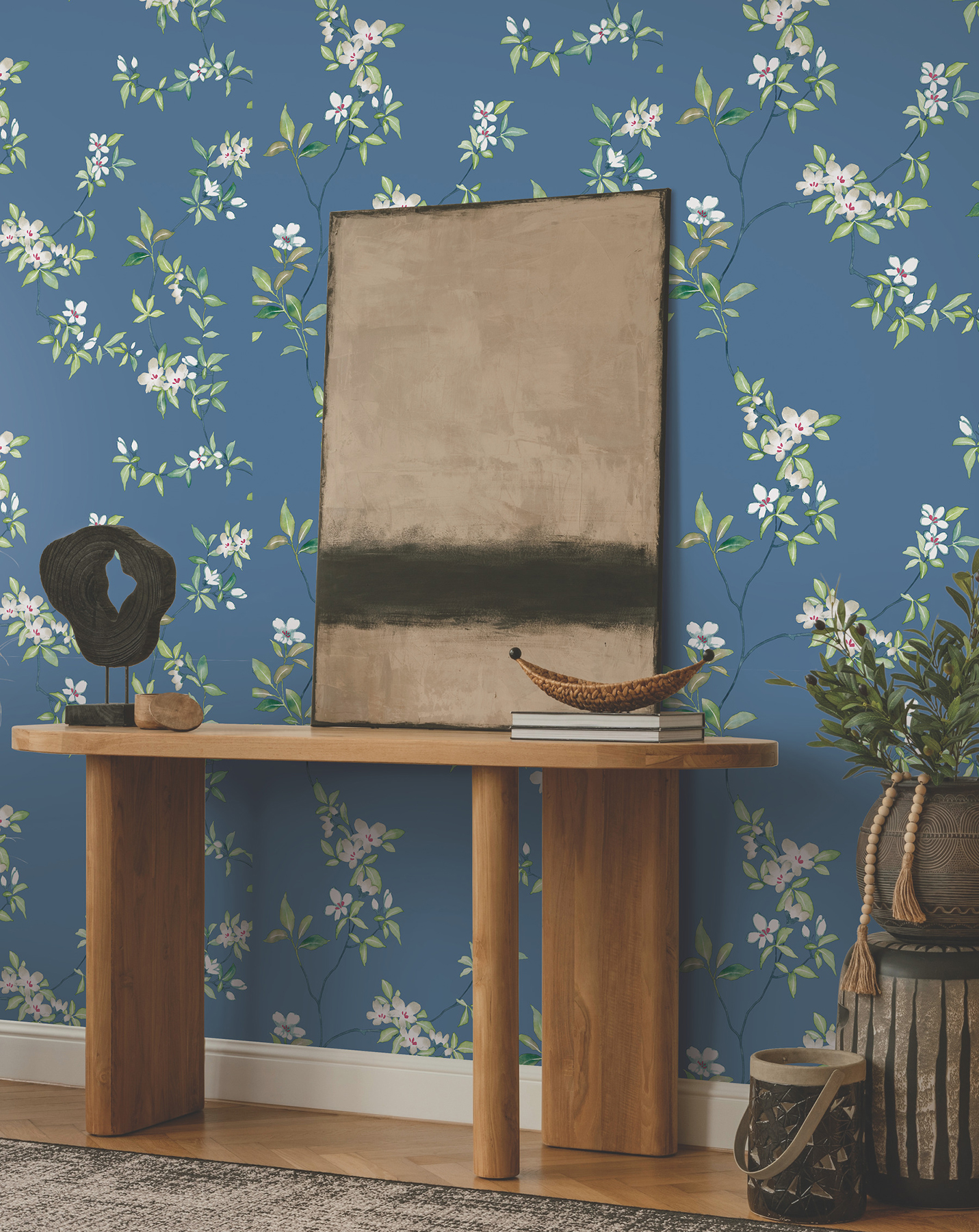 April Blossom Cobalt Wallpaper