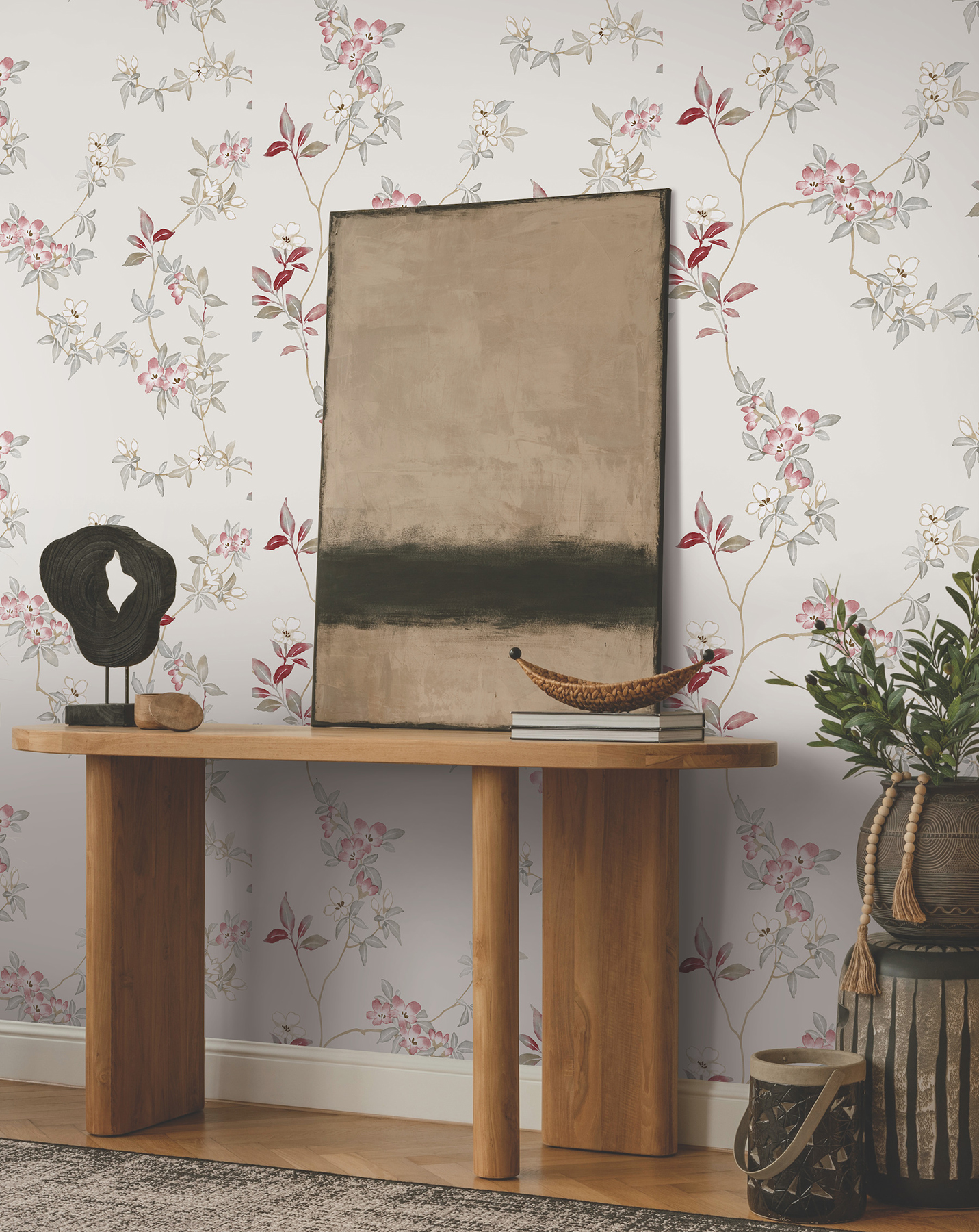 April Blossom Cream Wallpaper