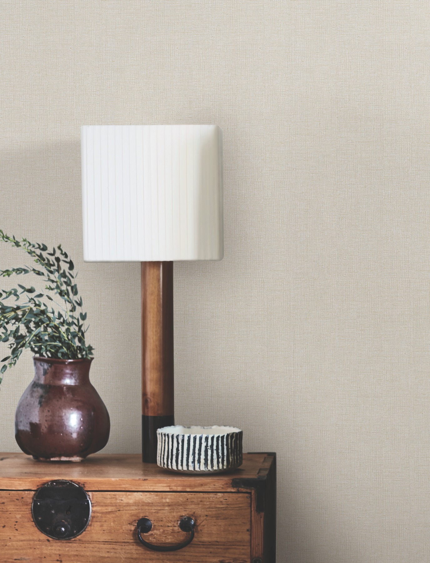 Hardy Linen Powder Sand Wallpaper
