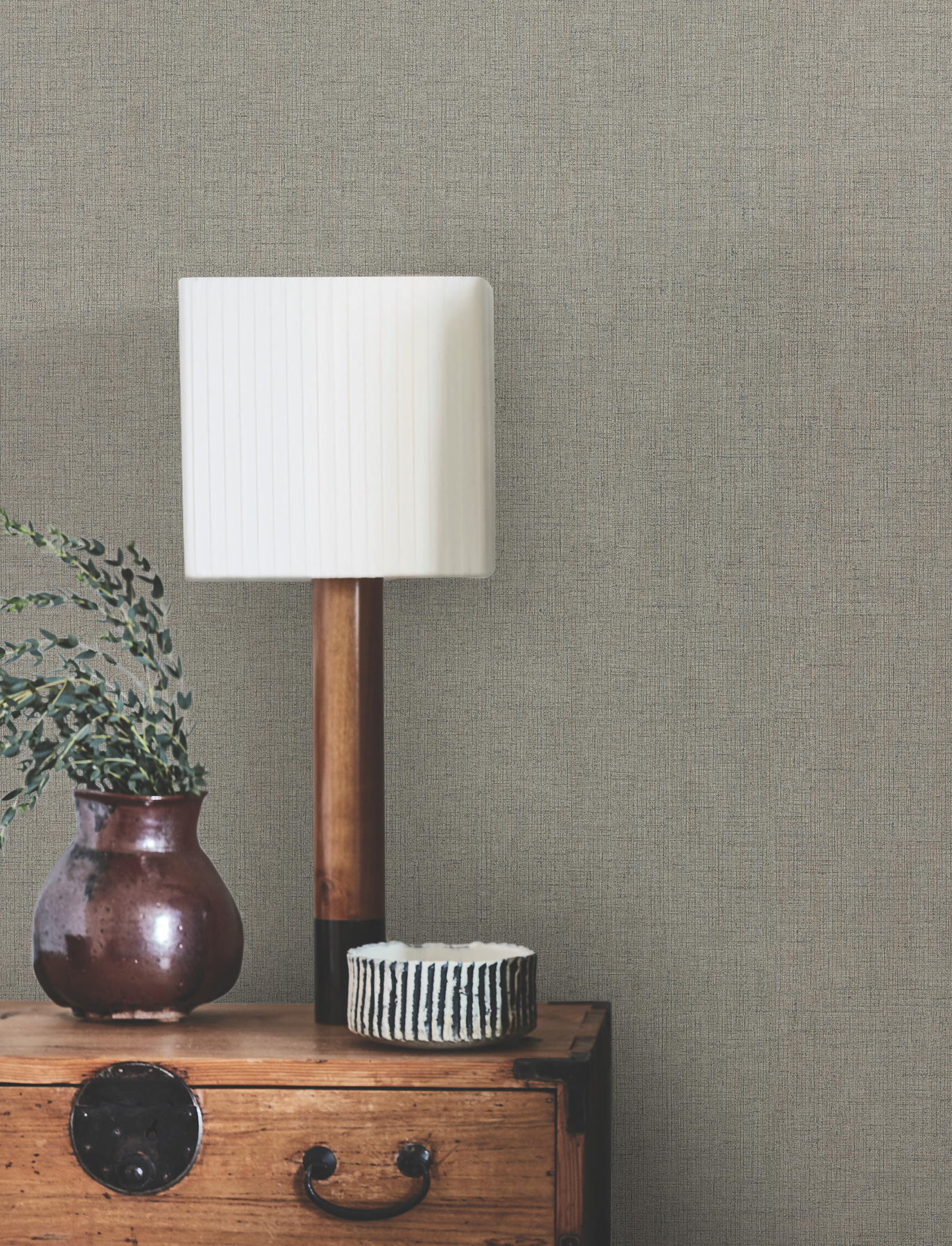 Hardy Linen Cinder Wallpaper