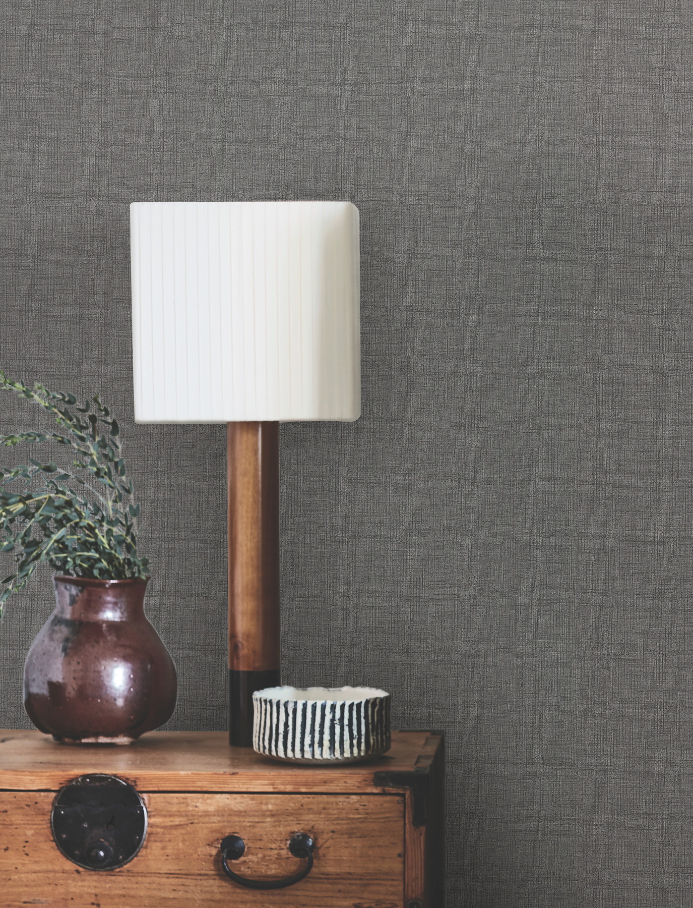 Hardy Linen Onyx Wallpaper