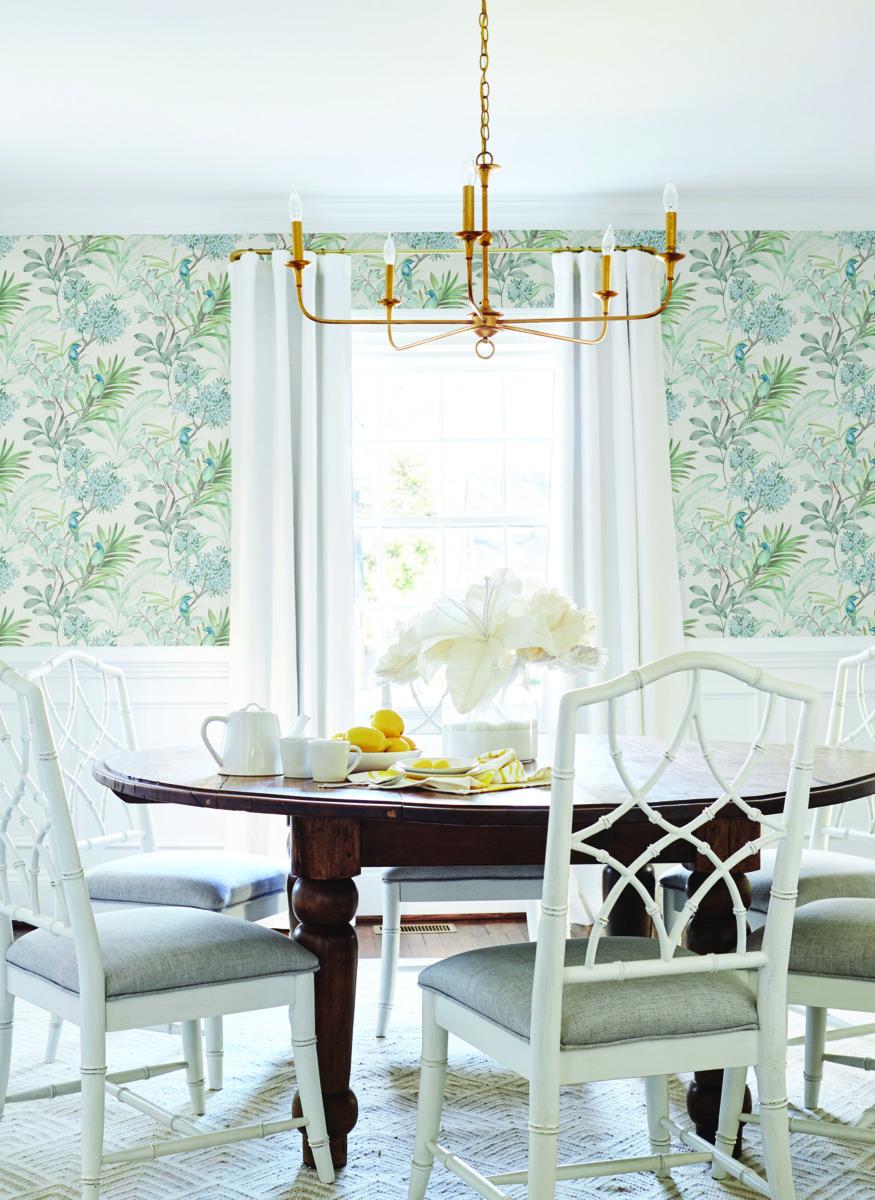Watercolor Botanicals Premium Peel and Stick Wallpaper by York