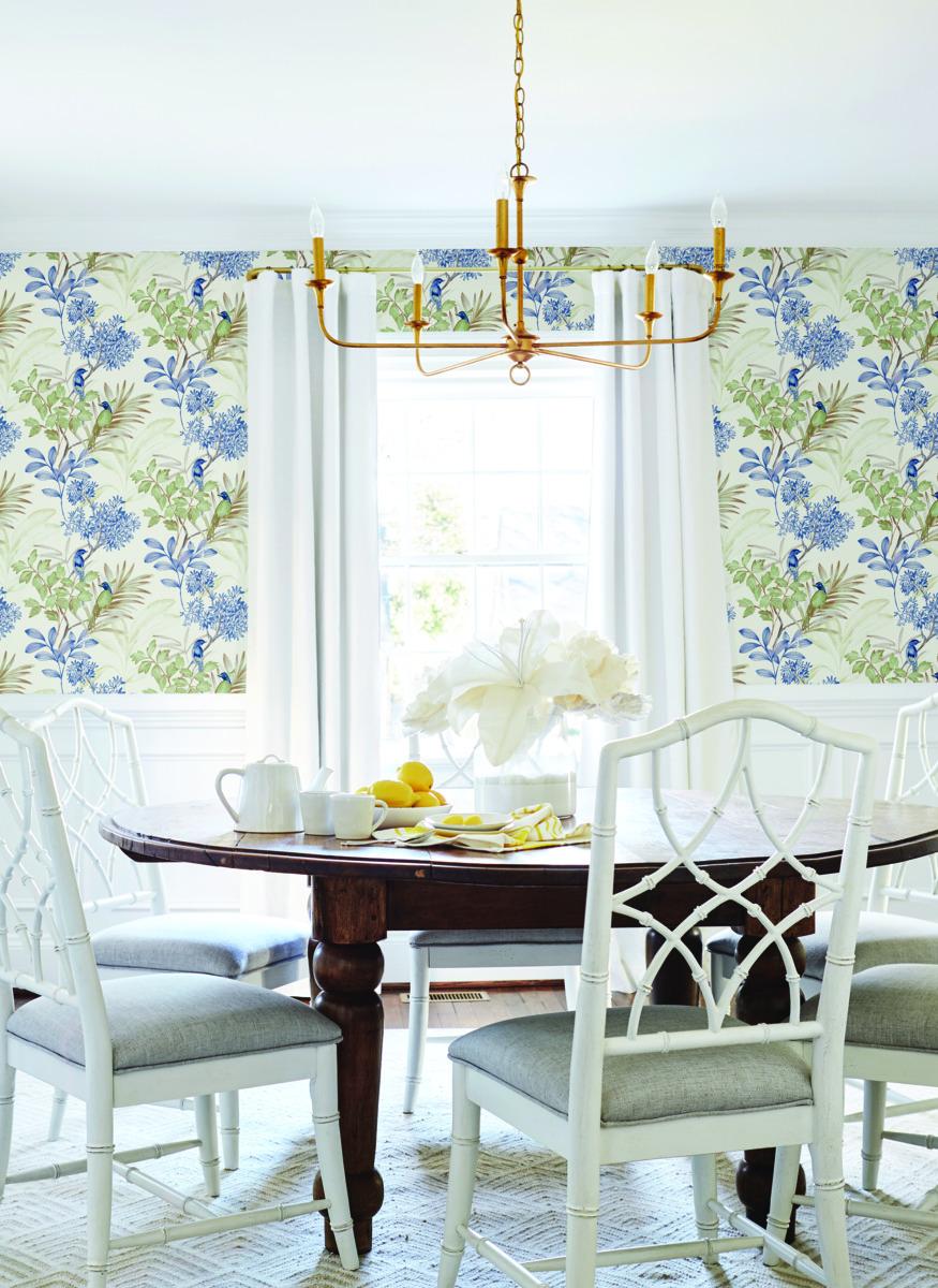 Watercolor Botanicals Premium Peel and Stick Wallpaper by York
