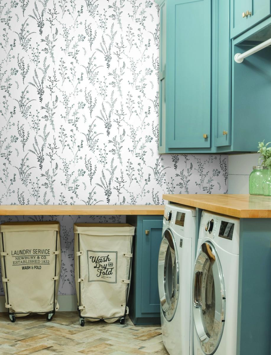 Watercolor Botanicals Premium Peel and Stick Wallpaper by York
