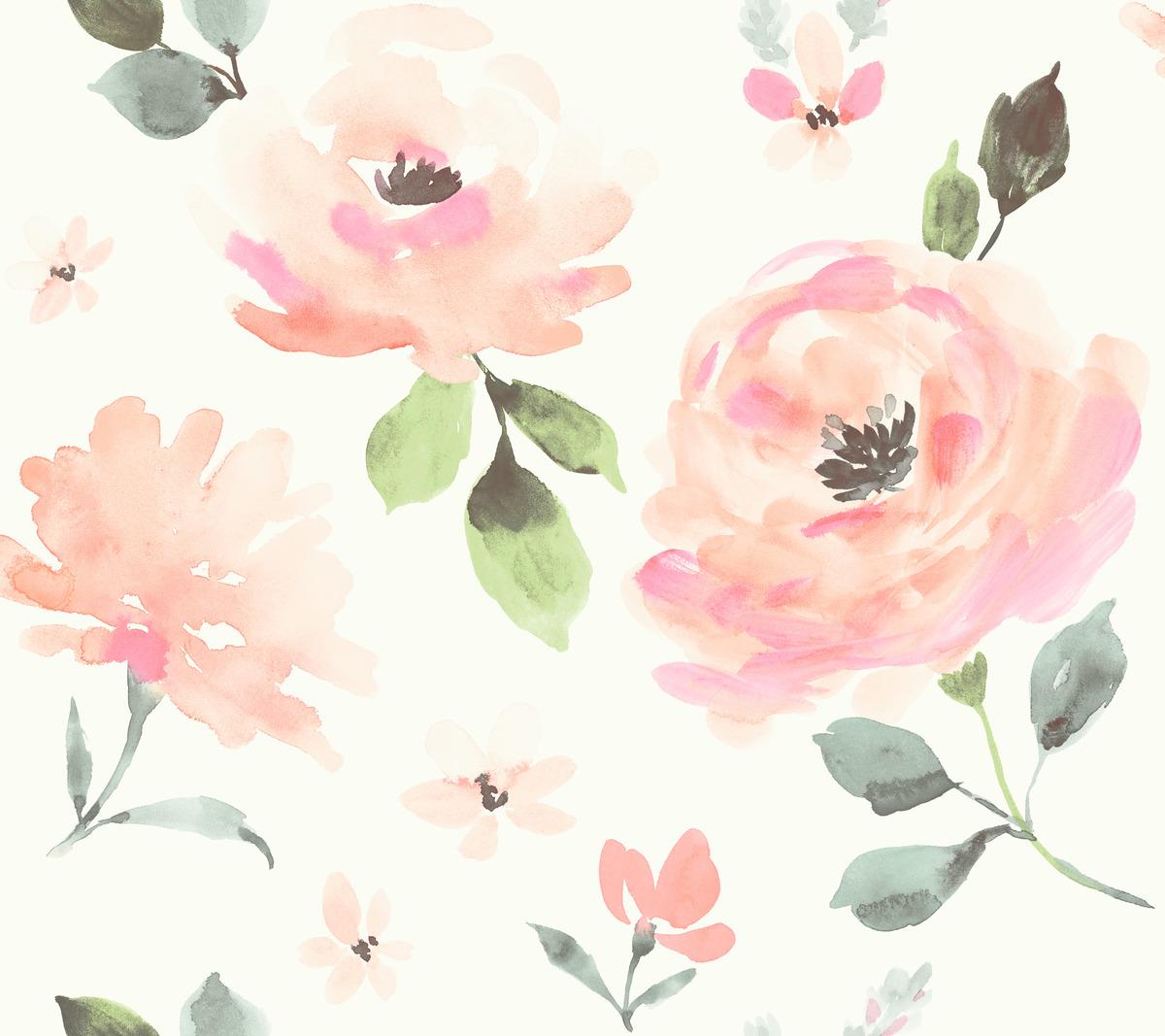 Watercolors Premium Peel and Stick Wallpaper by York