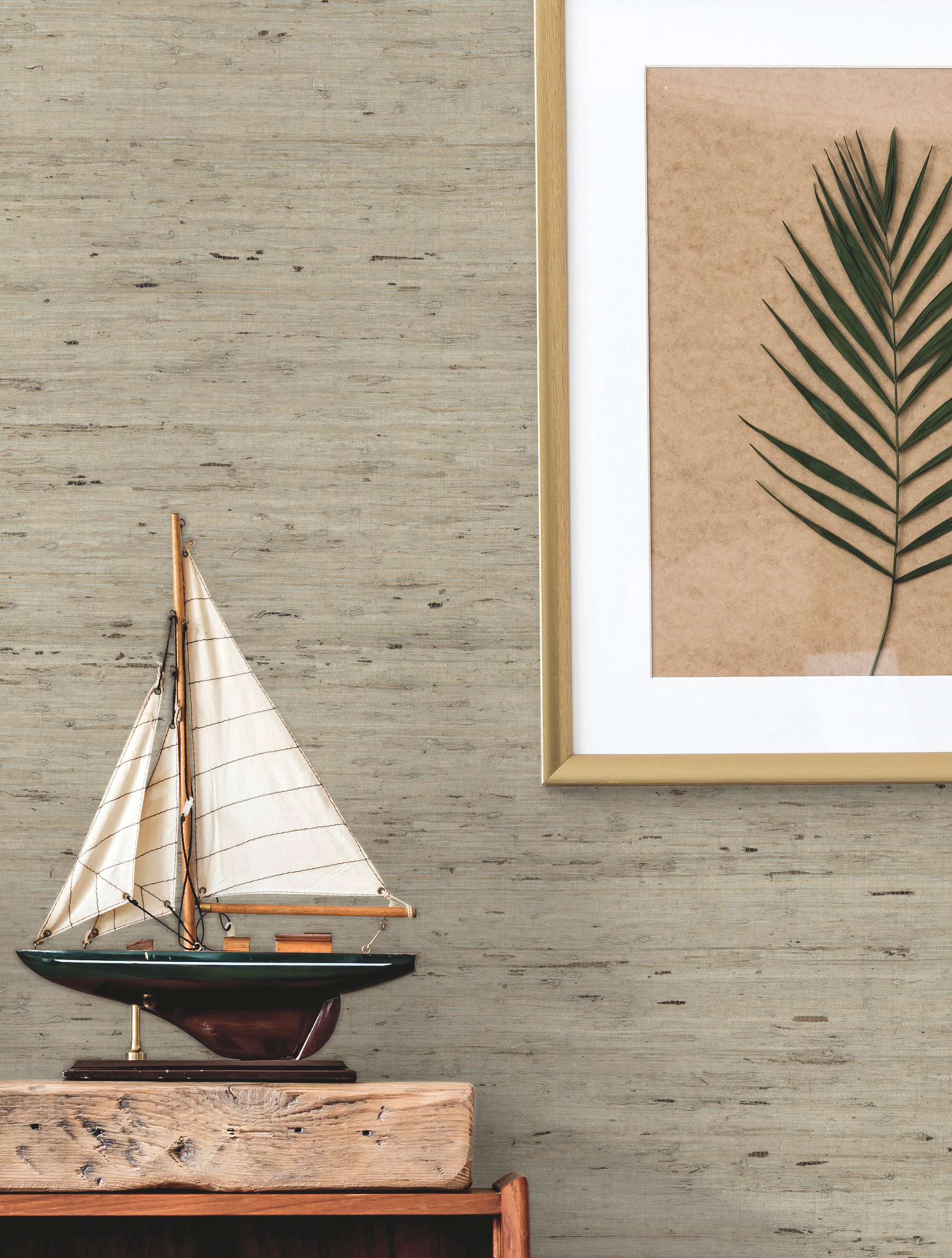 Grasscloth Blue Wallpaper