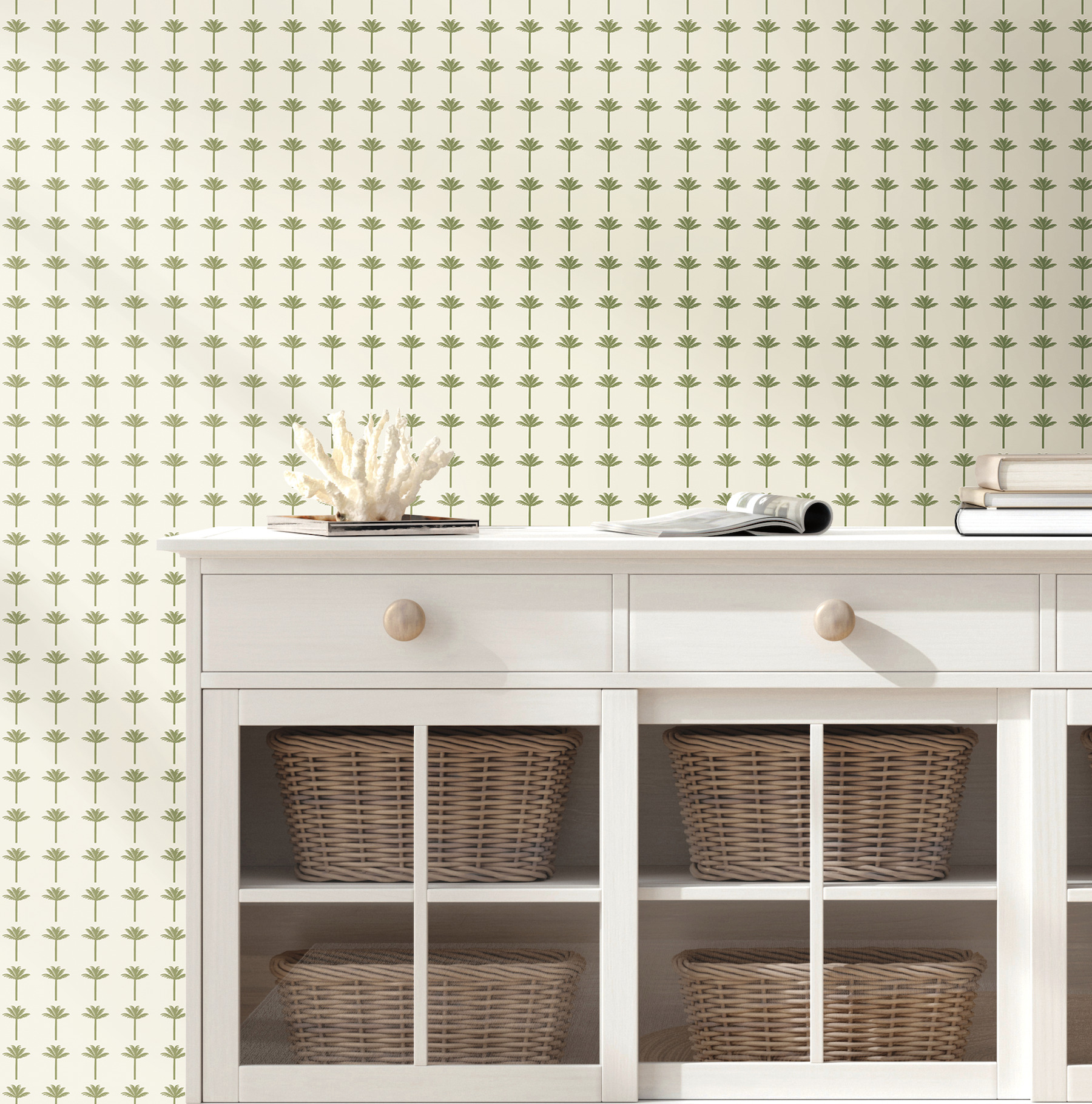 Palm Bay Green Wallpaper