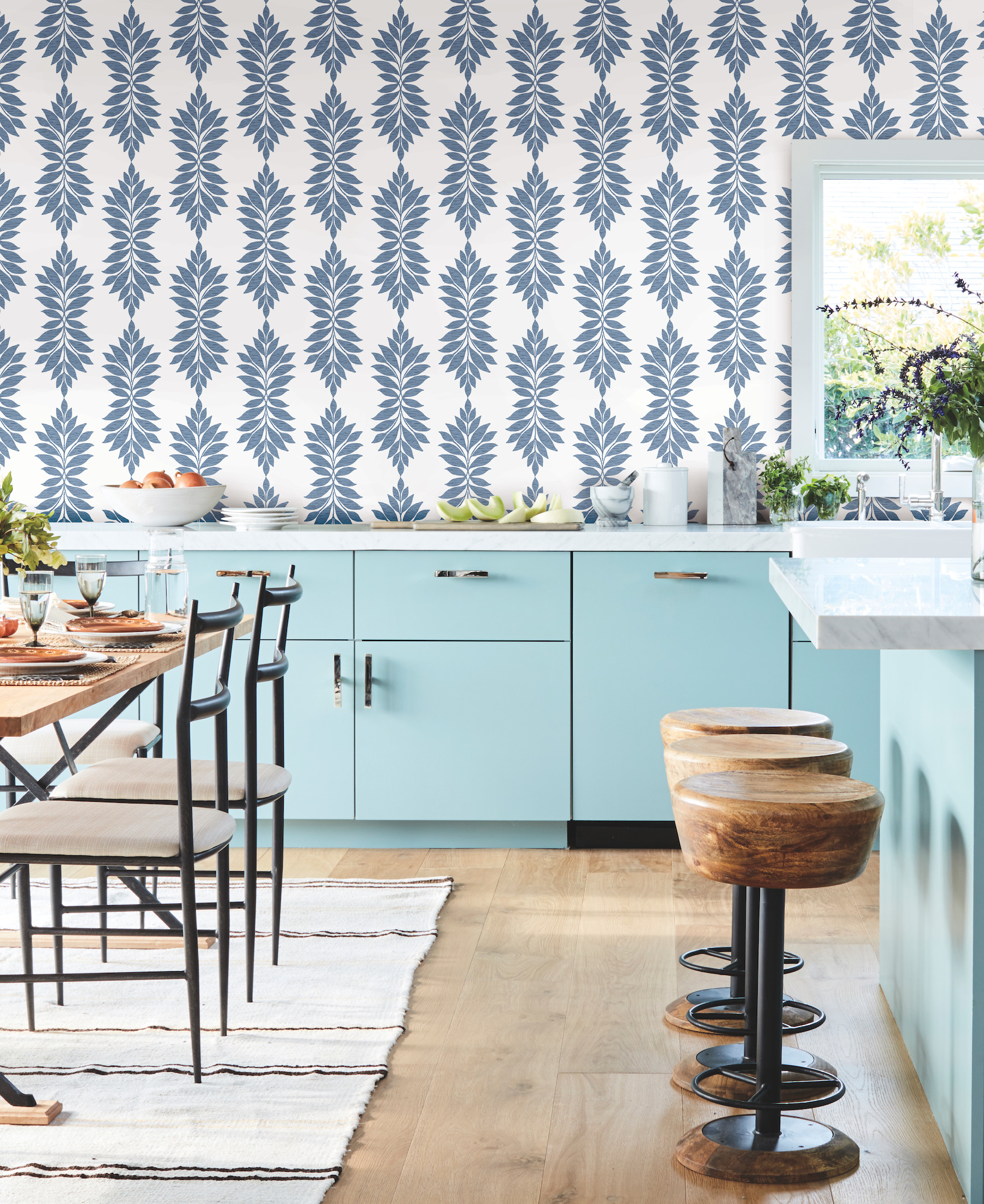 Broadsands Botanica Blue Wallpaper
