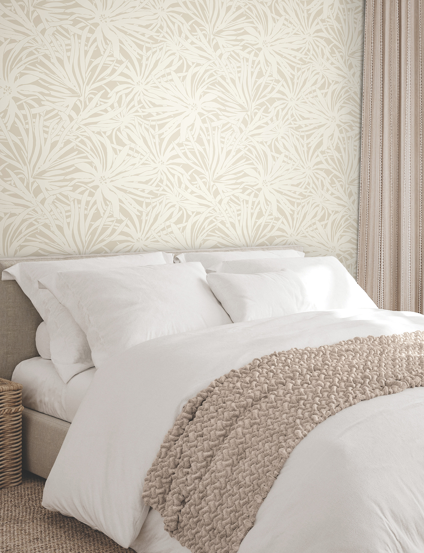Floral Canopy Linen Wallpaper