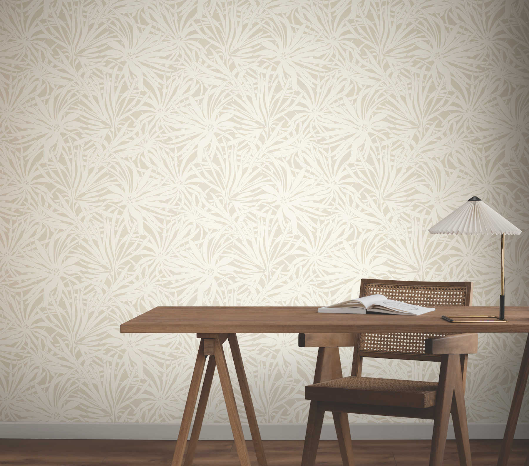 Floral Canopy Linen Wallpaper