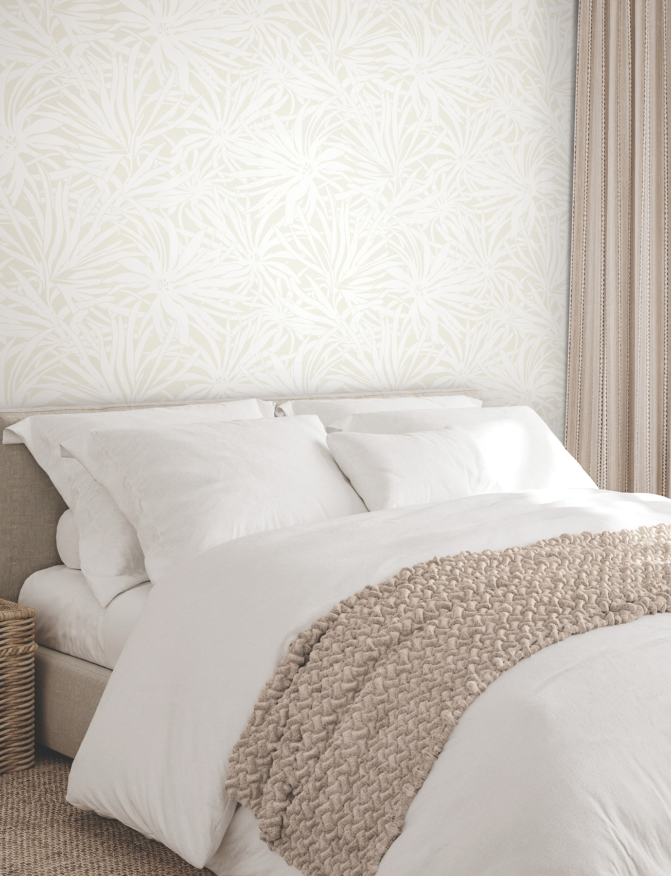 Floral Canopy Cream Wallpaper