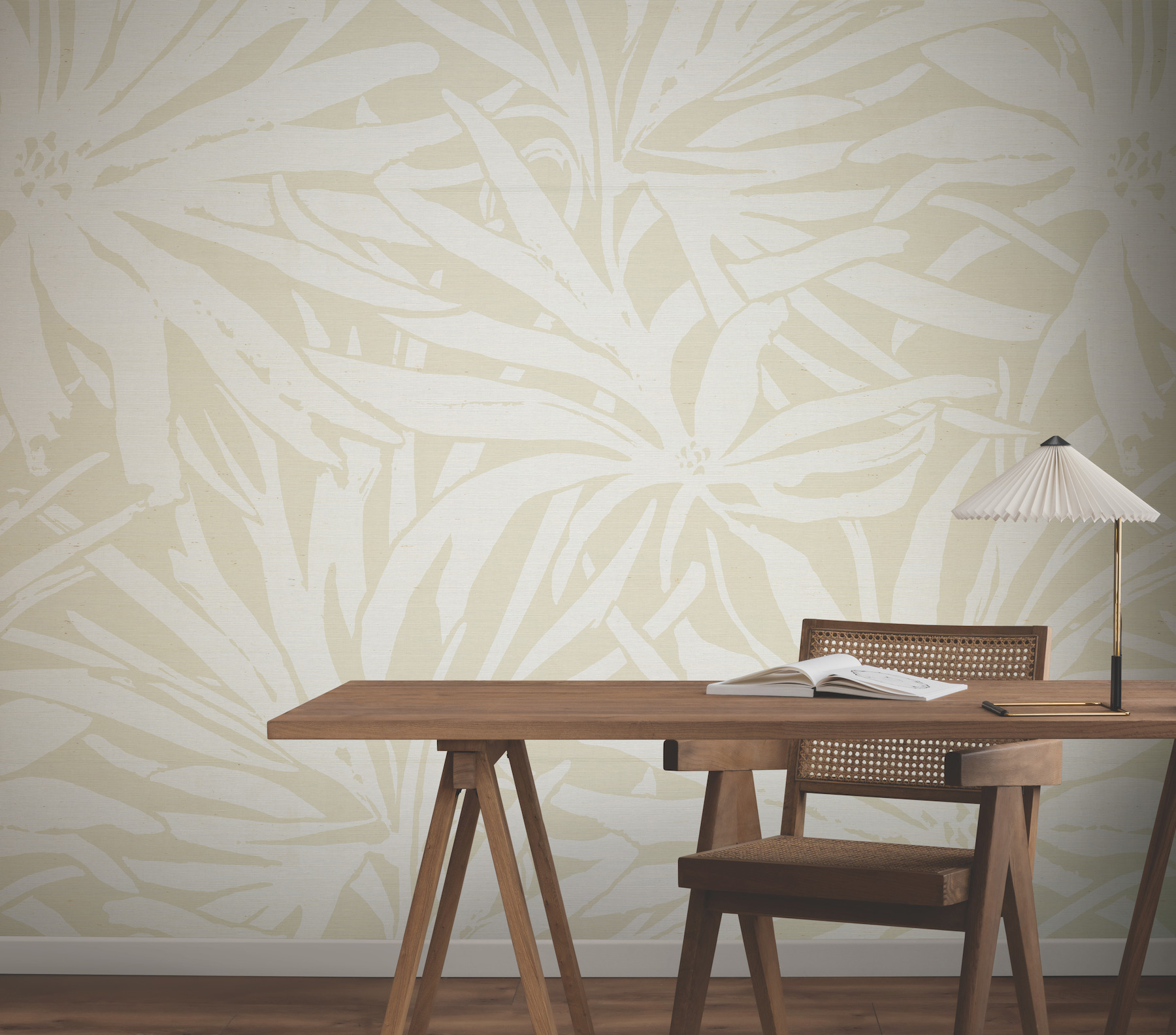 Floral Canopy Beige Mural