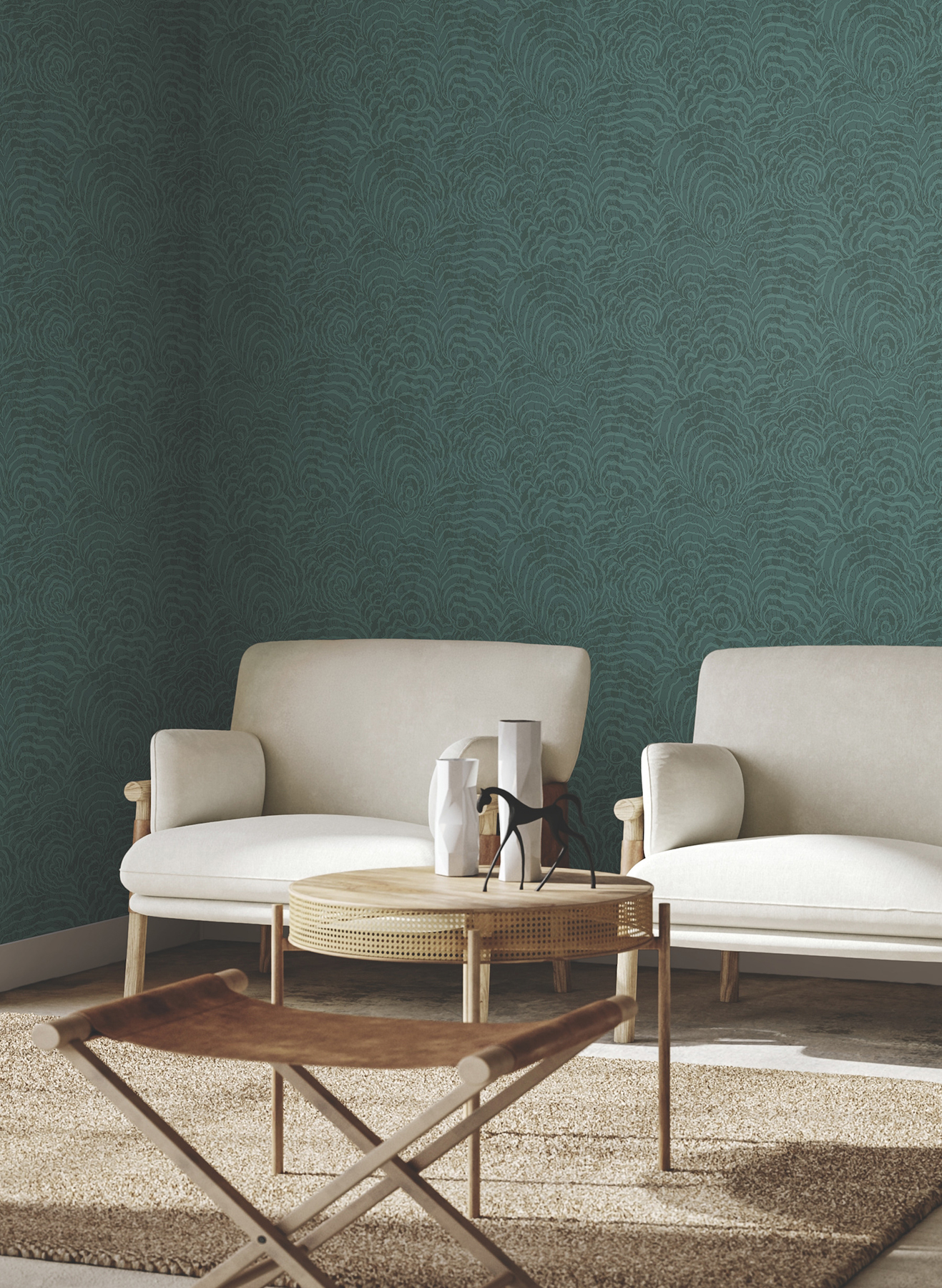 Ocean Jasper Teal Wallpaper