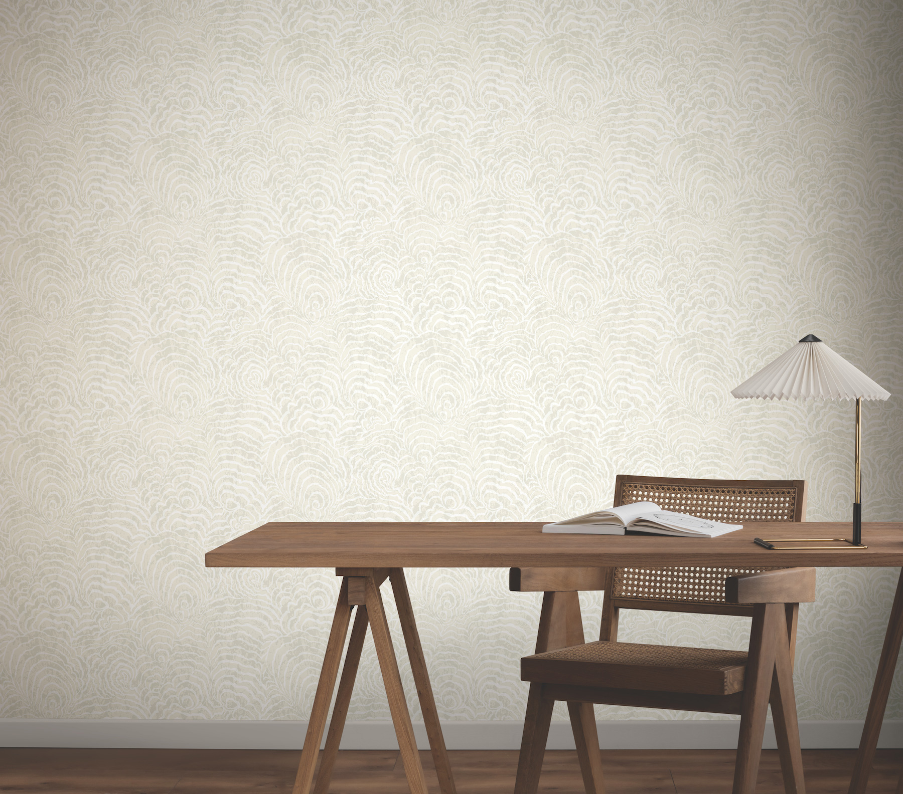 Ocean Jasper White Wallpaper