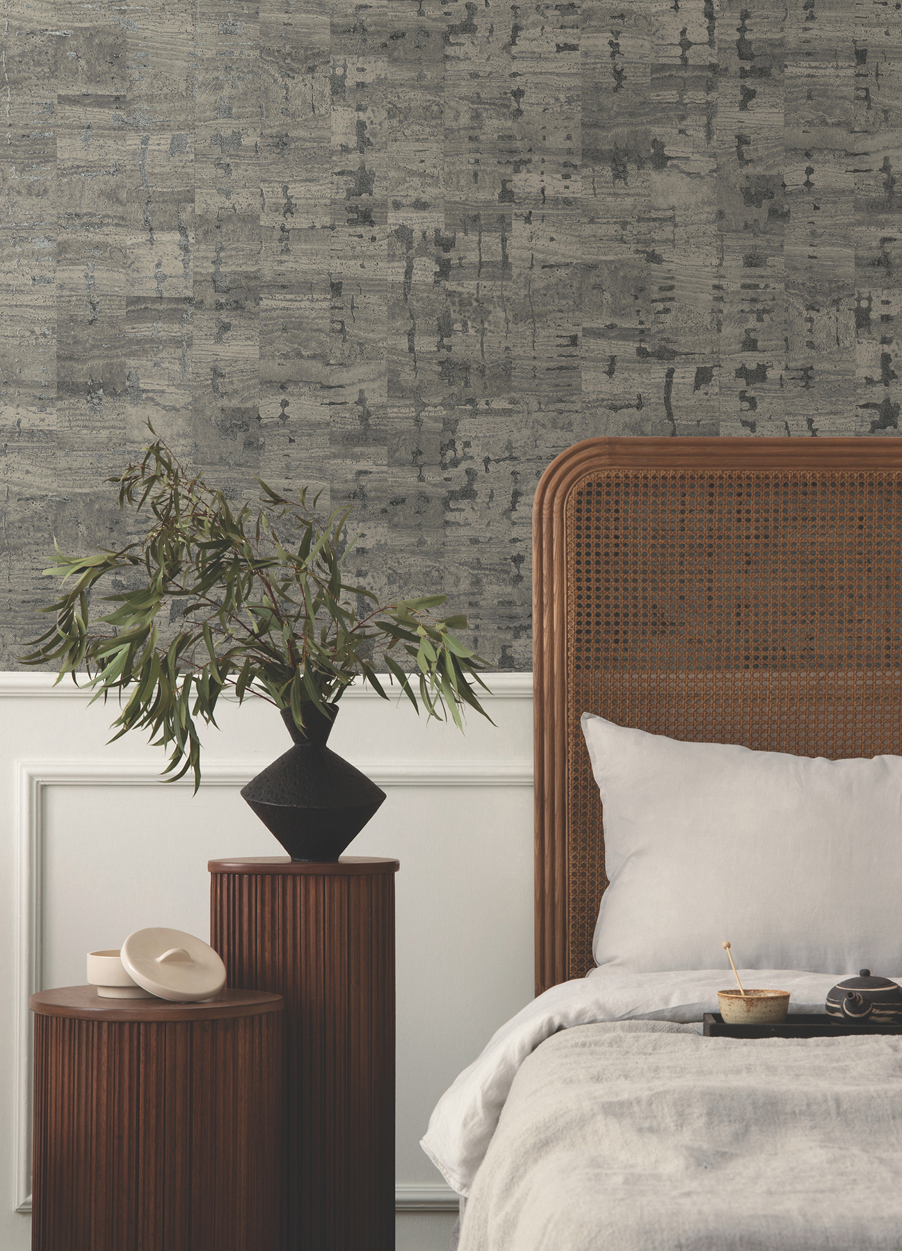 Pop The Cork Charcoal Wallpaper