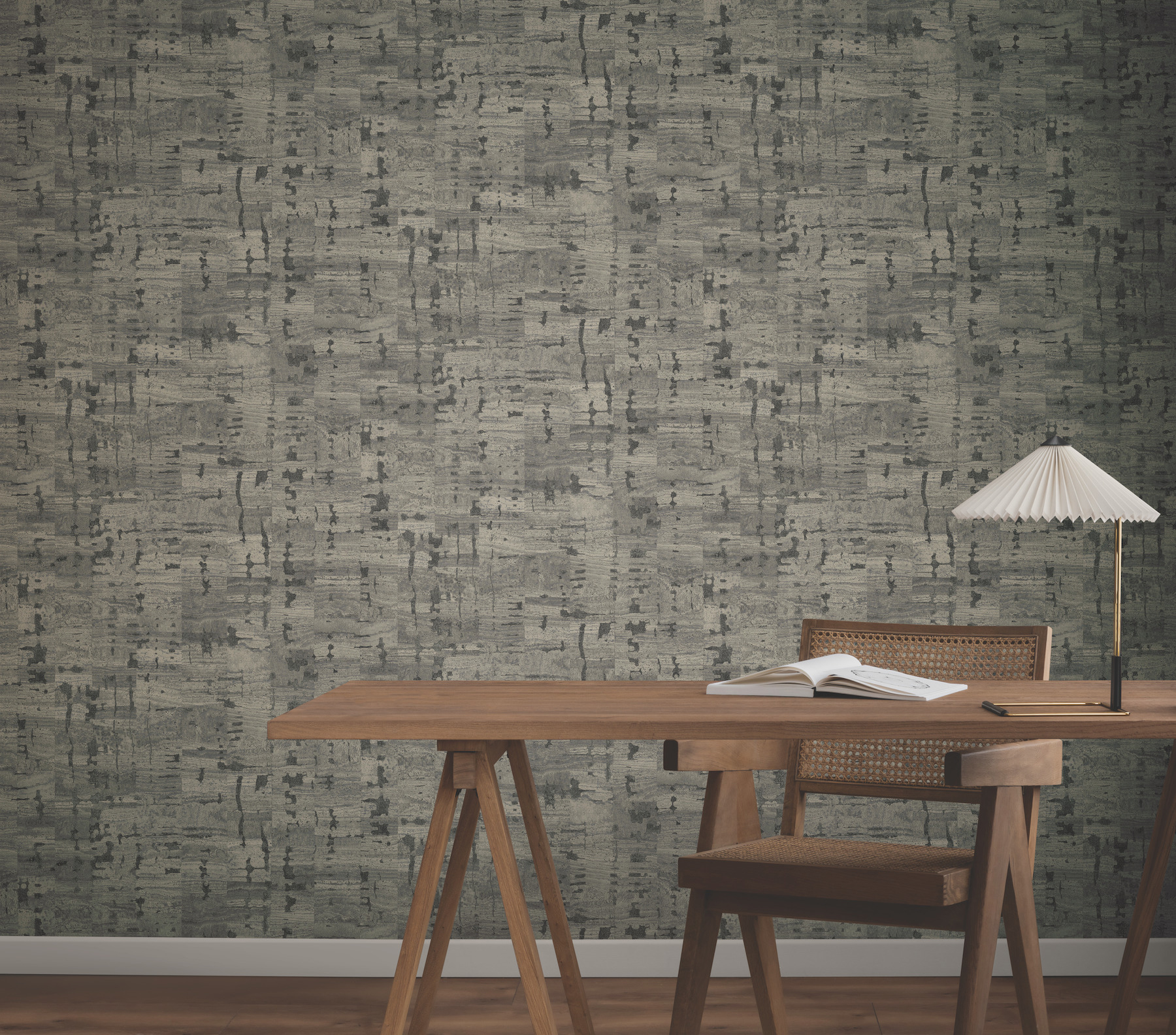 Pop The Cork Charcoal Wallpaper