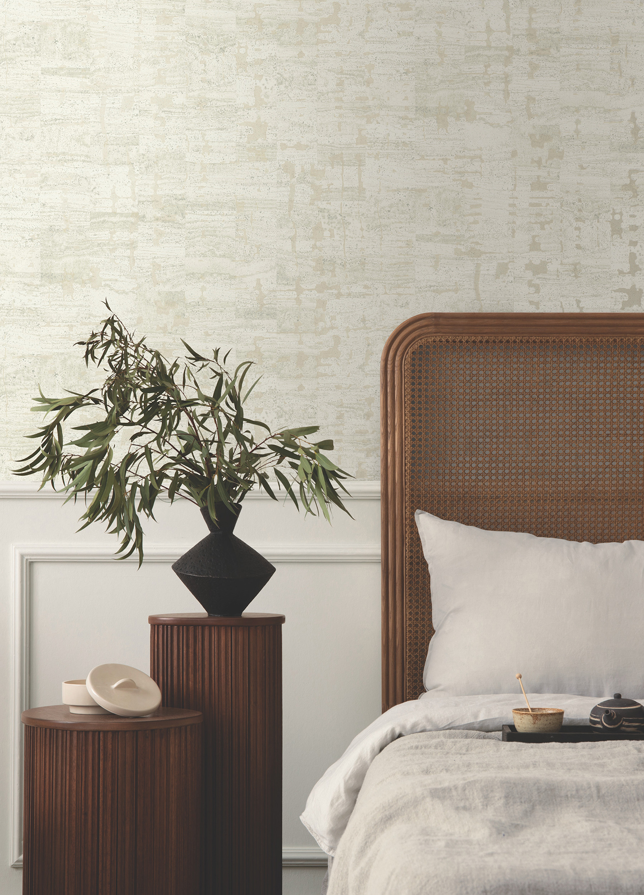 Pop The Cork White Wallpaper
