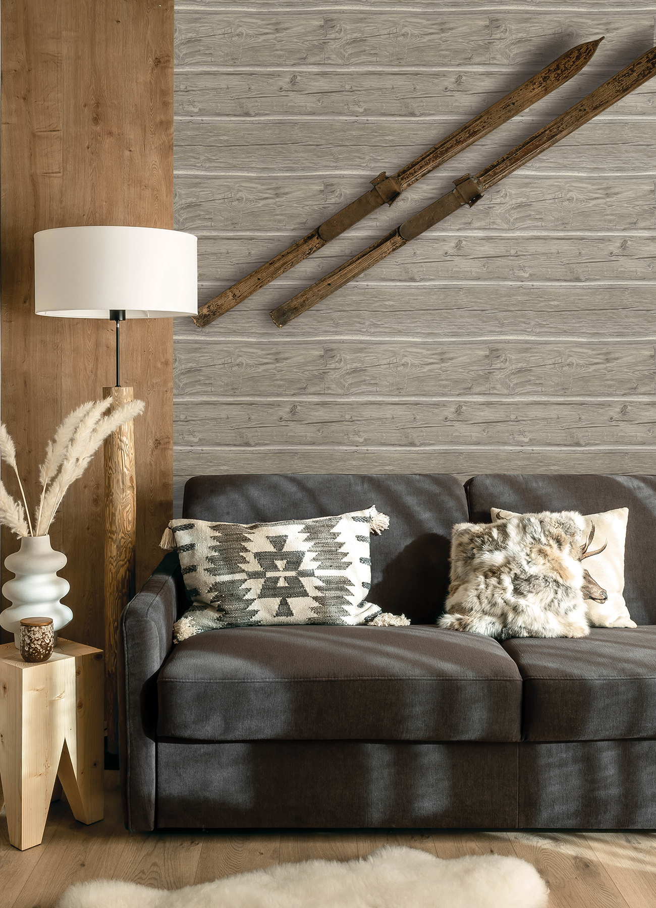 Lodgepole Grey Wallpaper