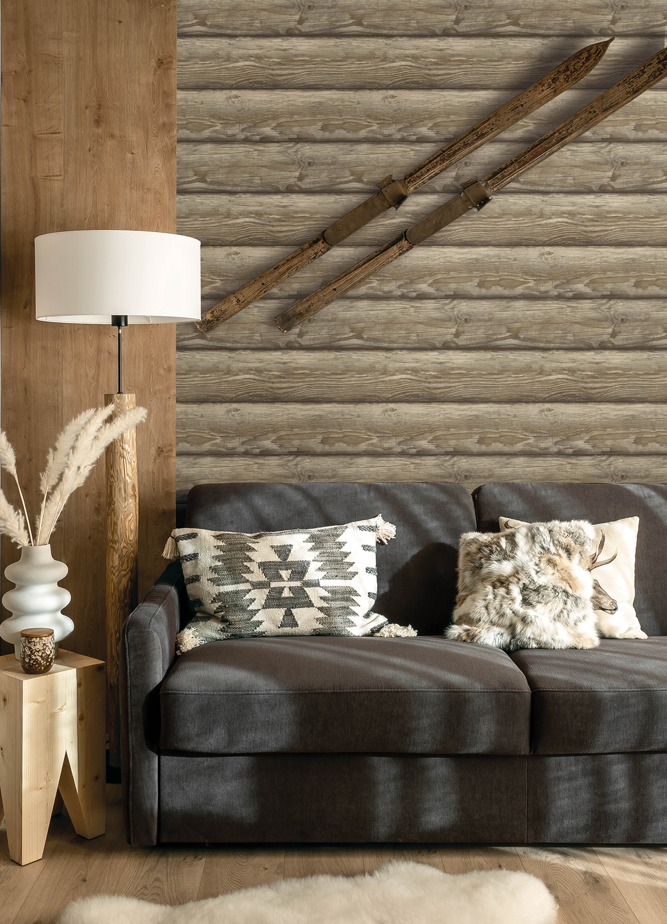 Bunkhouse Light Brown Wallpaper