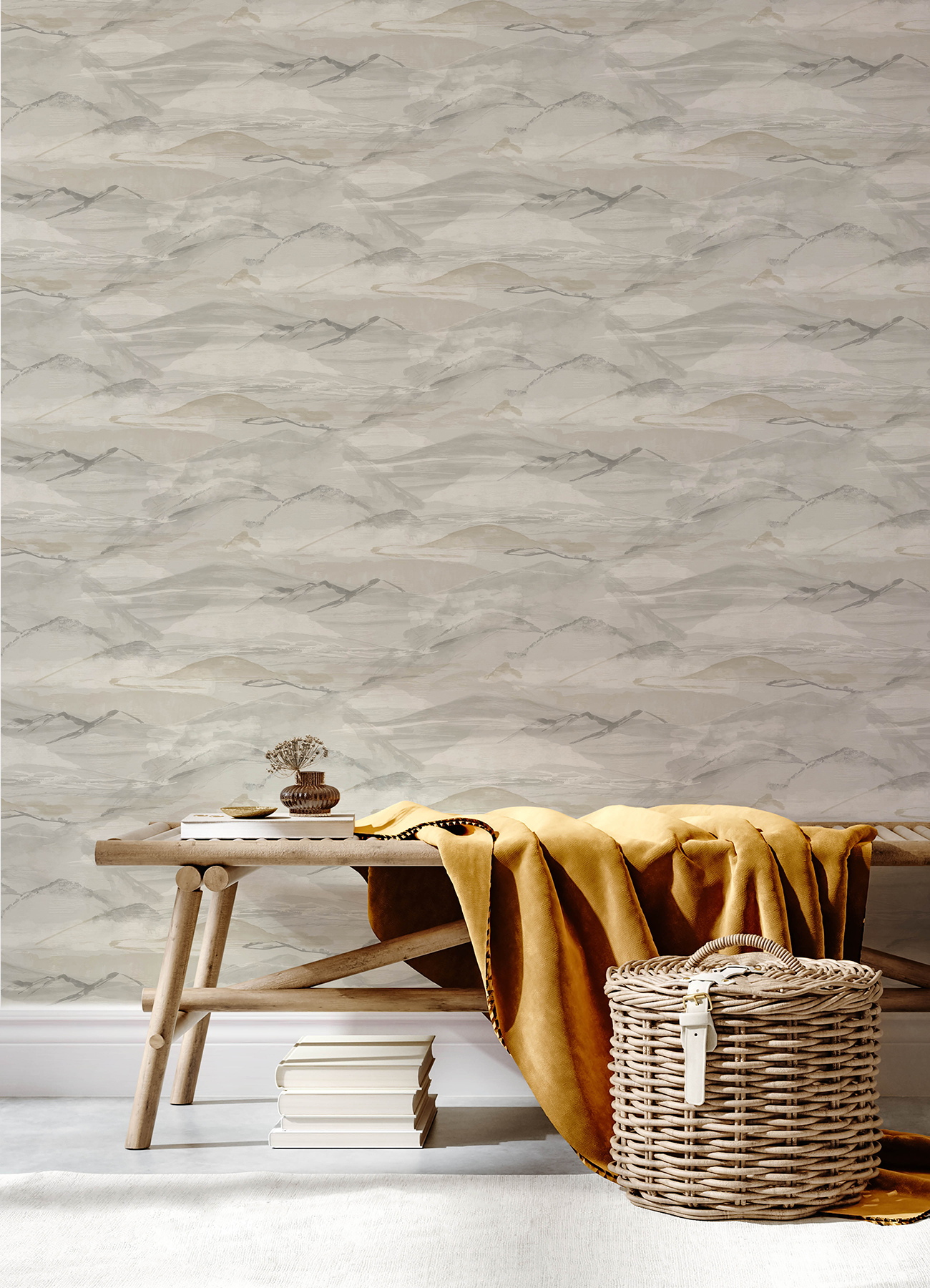Bozeman Mountains Grey Wallpaper