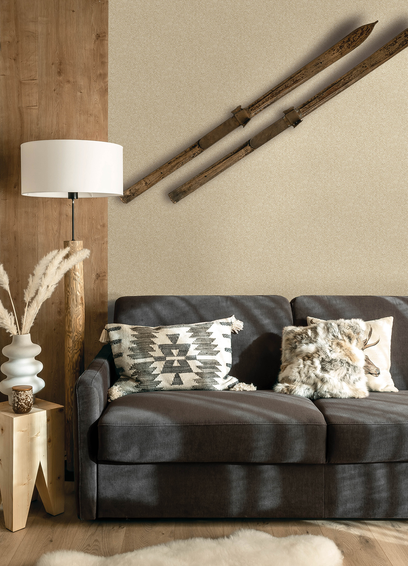 Woven Basket Khaki Wallpaper