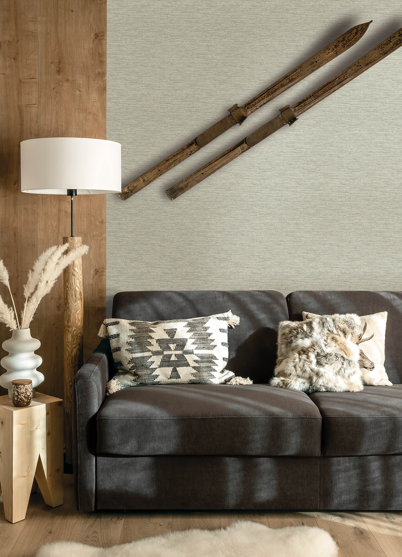 Wool Texture Aqua Wallpaper