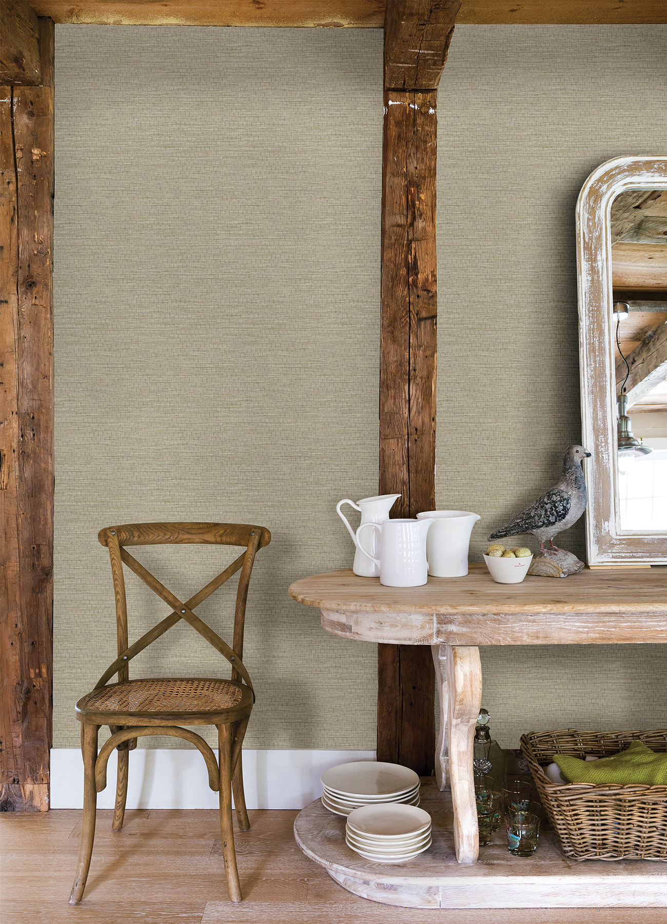 Plaited Grass Sage Wallpaper