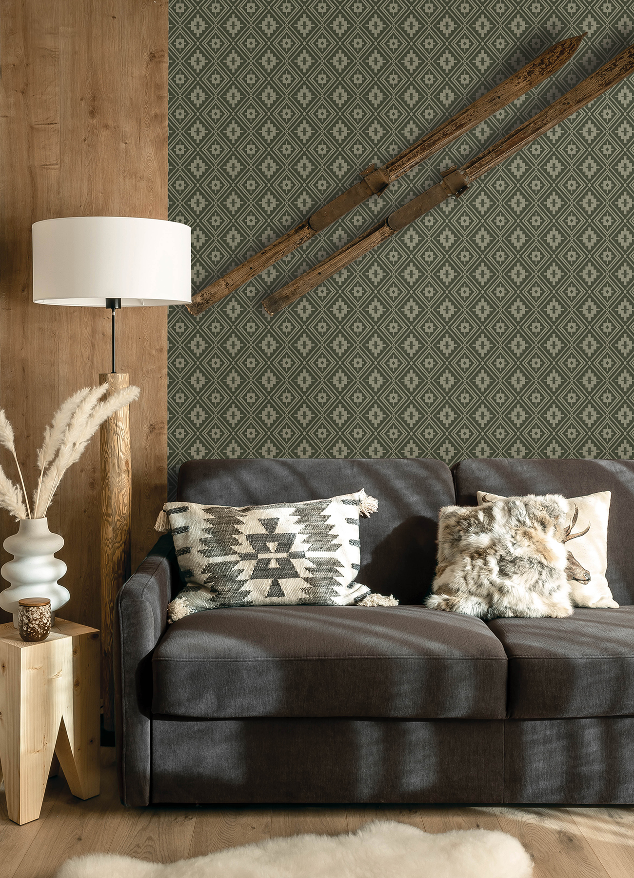 Camp Blanket Green Wallpaper