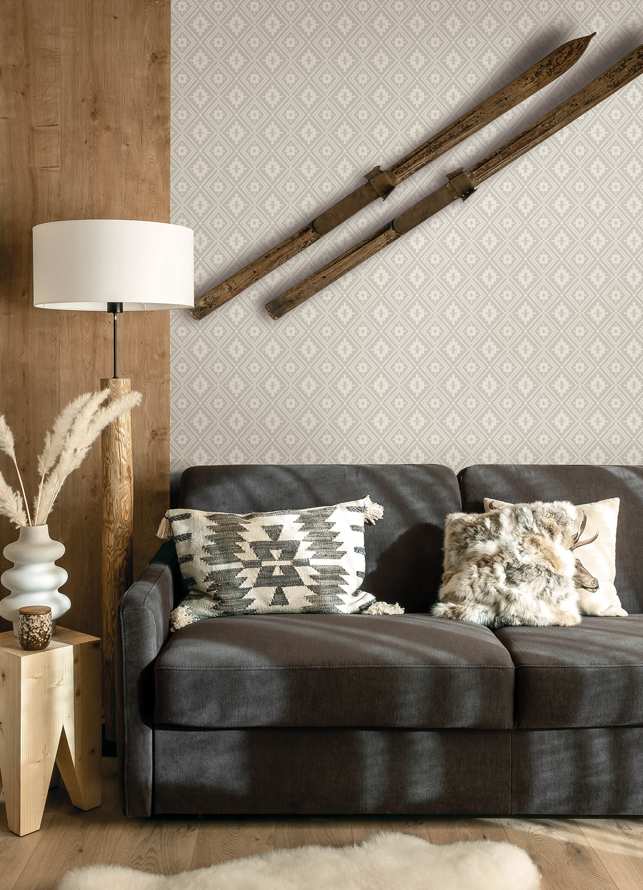 Camp Blanket Cream Wallpaper