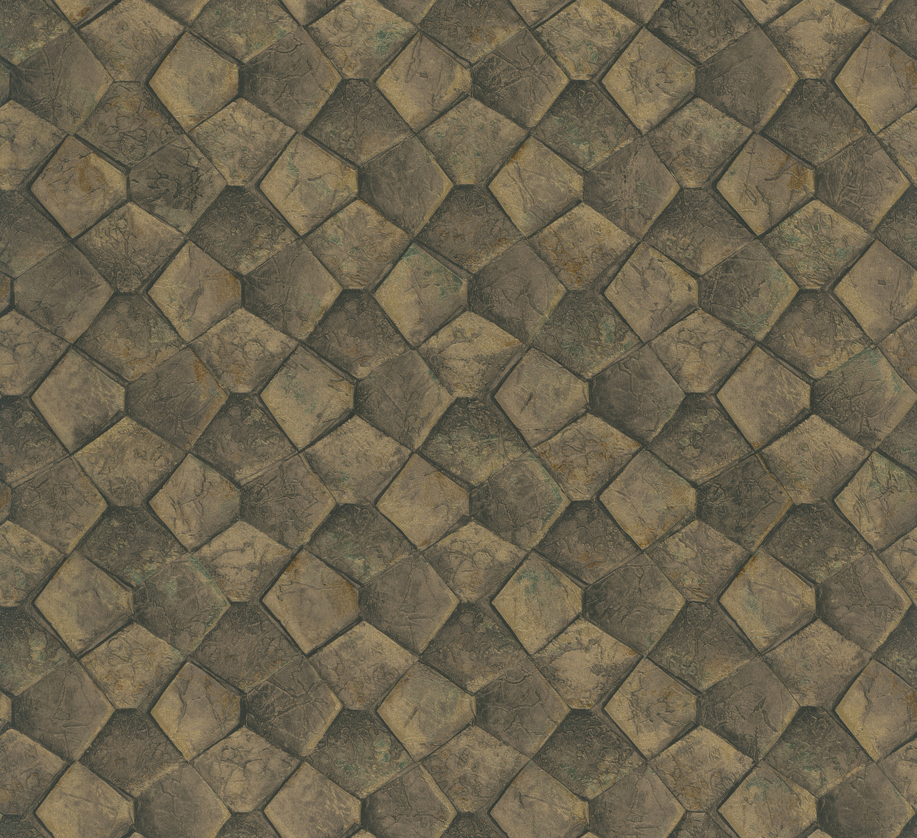 Waterford Gold Tiled Wallpaper