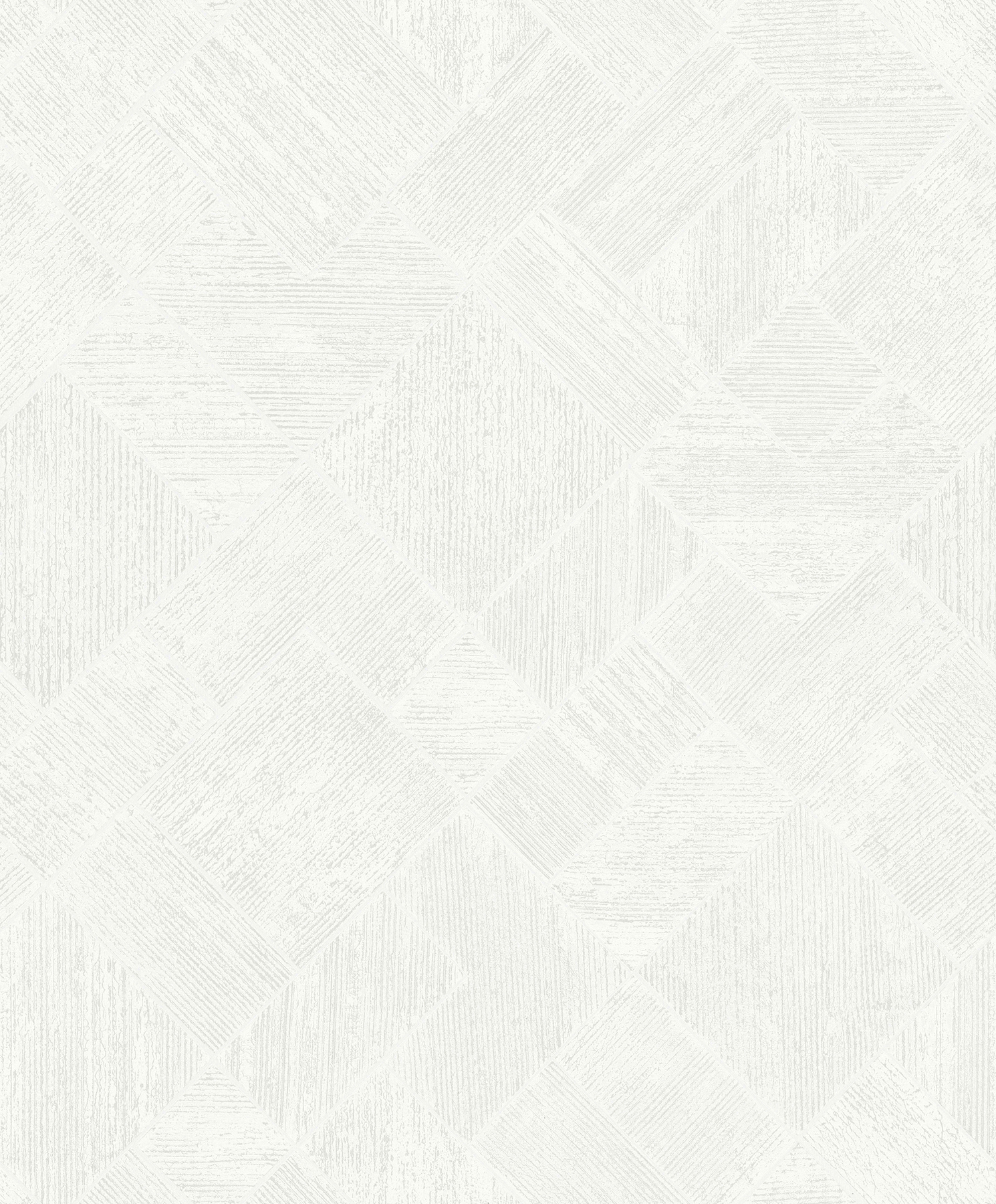 Marquetry White Tile Wallpaper