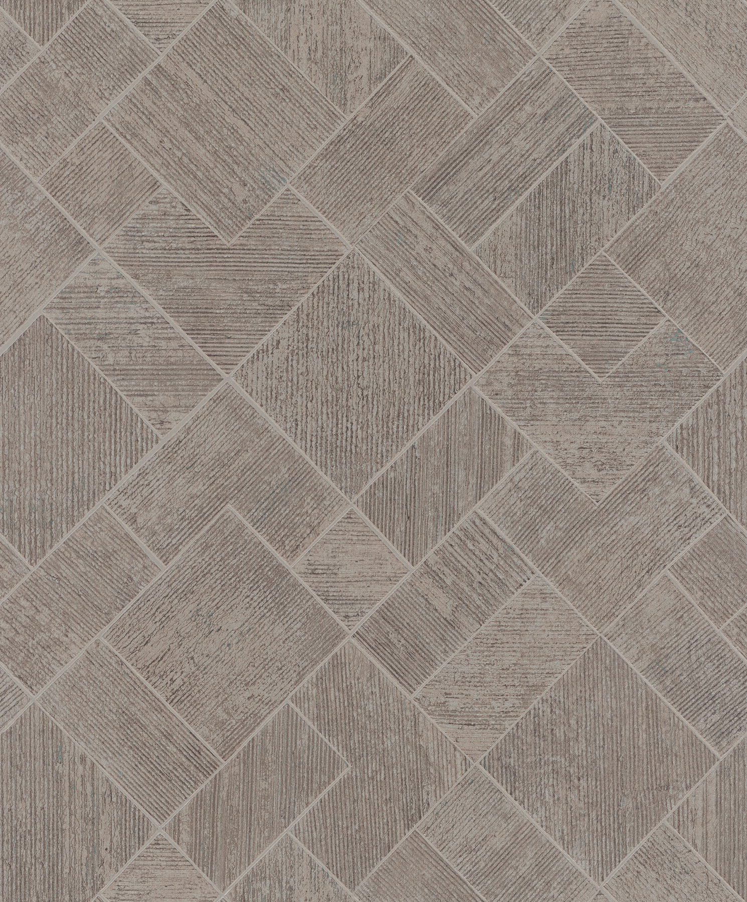 Marquetry Taupe Tile Wallpaper